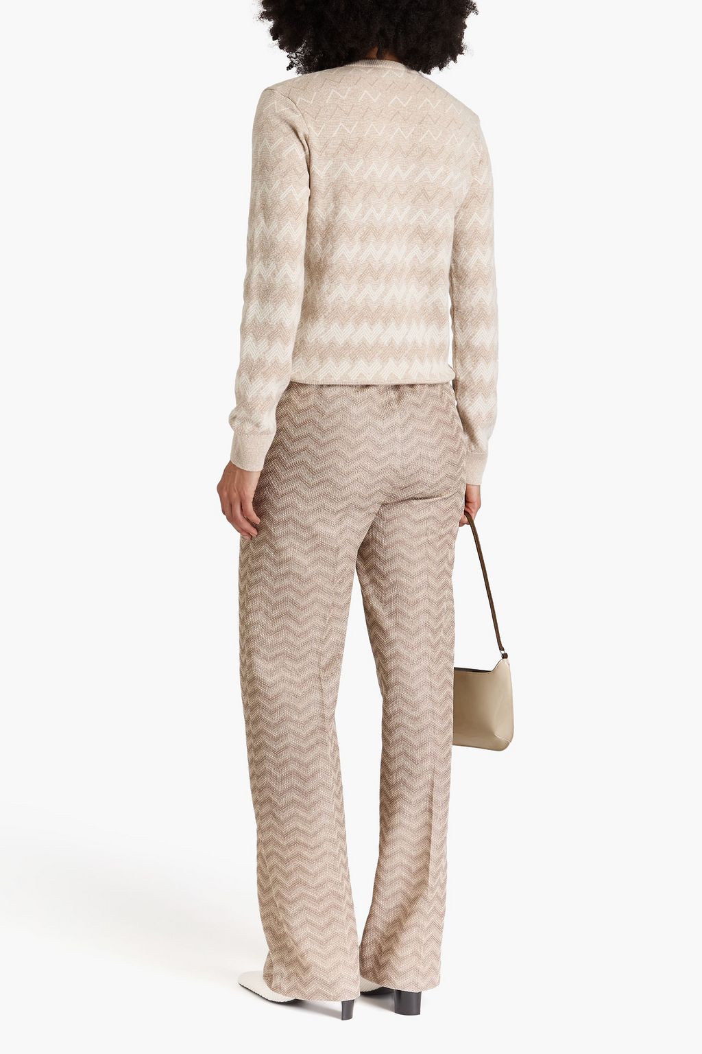 MISSONI كنزة رياضية من الكشمير بحبكة كروشيه