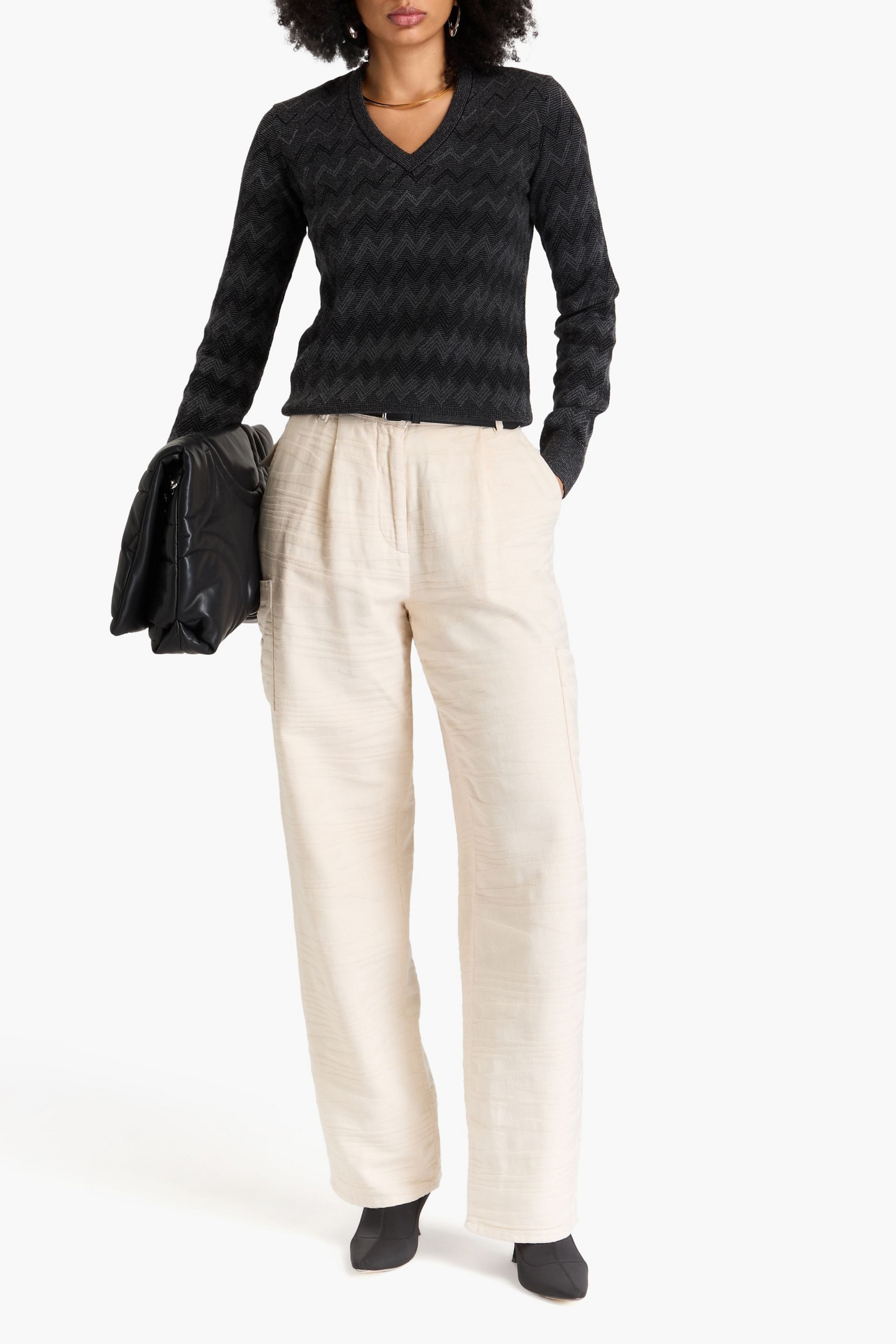 Missoni Crochet-knit cashmere sweater