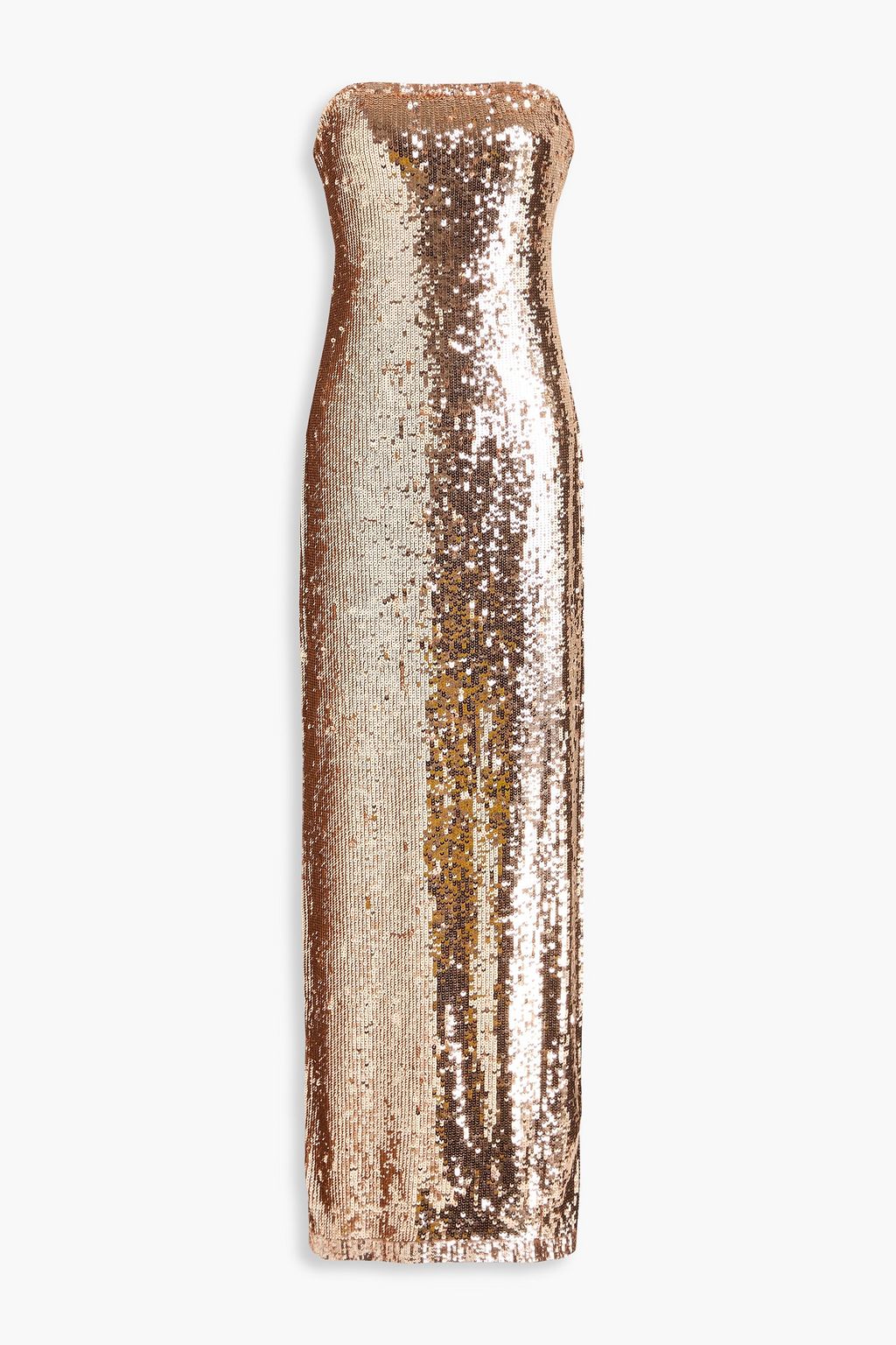 ALICE OLIVIA Strapless sequined stretch mesh maxi dress THE OUTNET