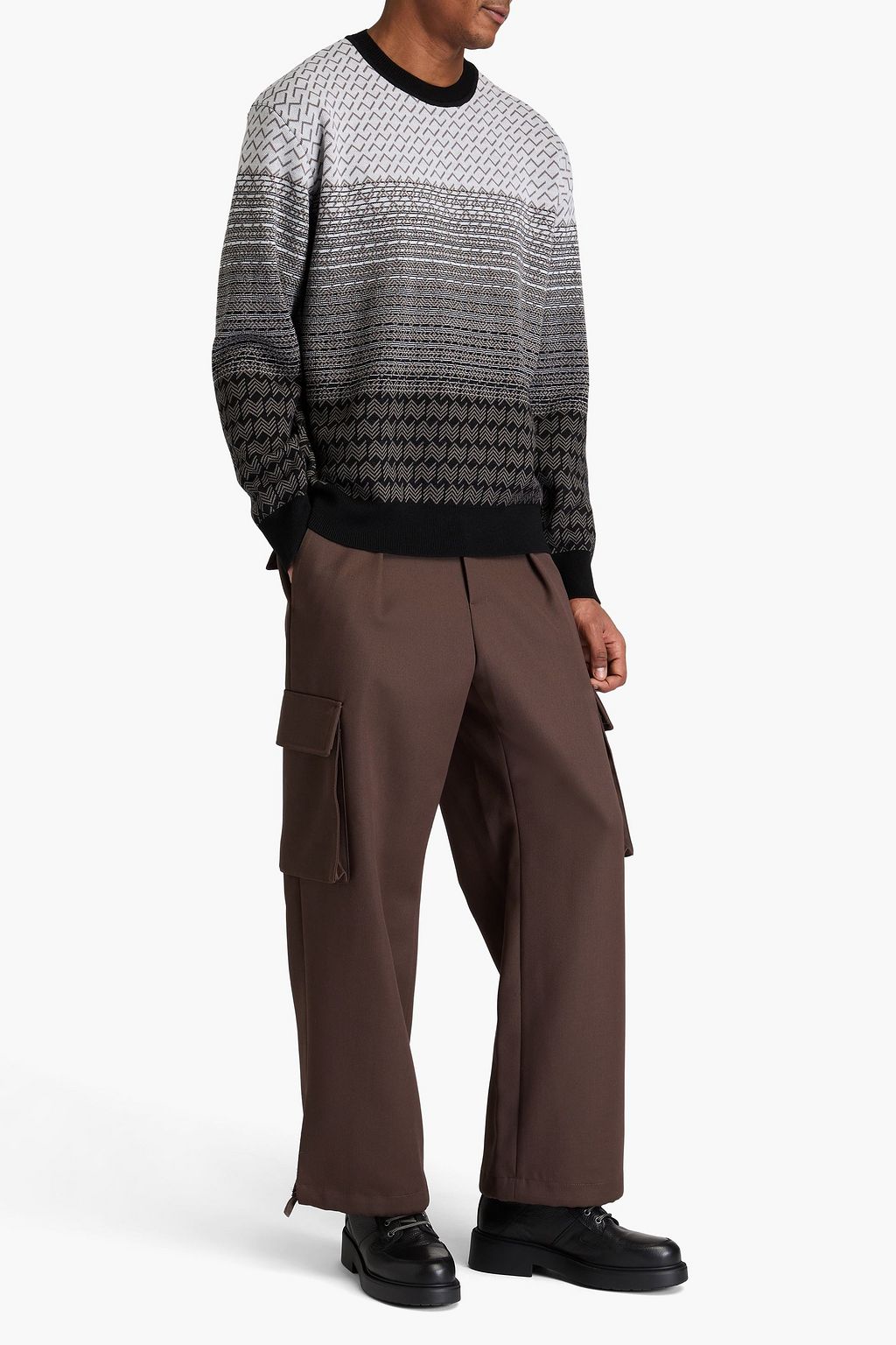 MISSONI كنزة رياضية من الصوف بحبكة الجاكار ومزيج من القطن