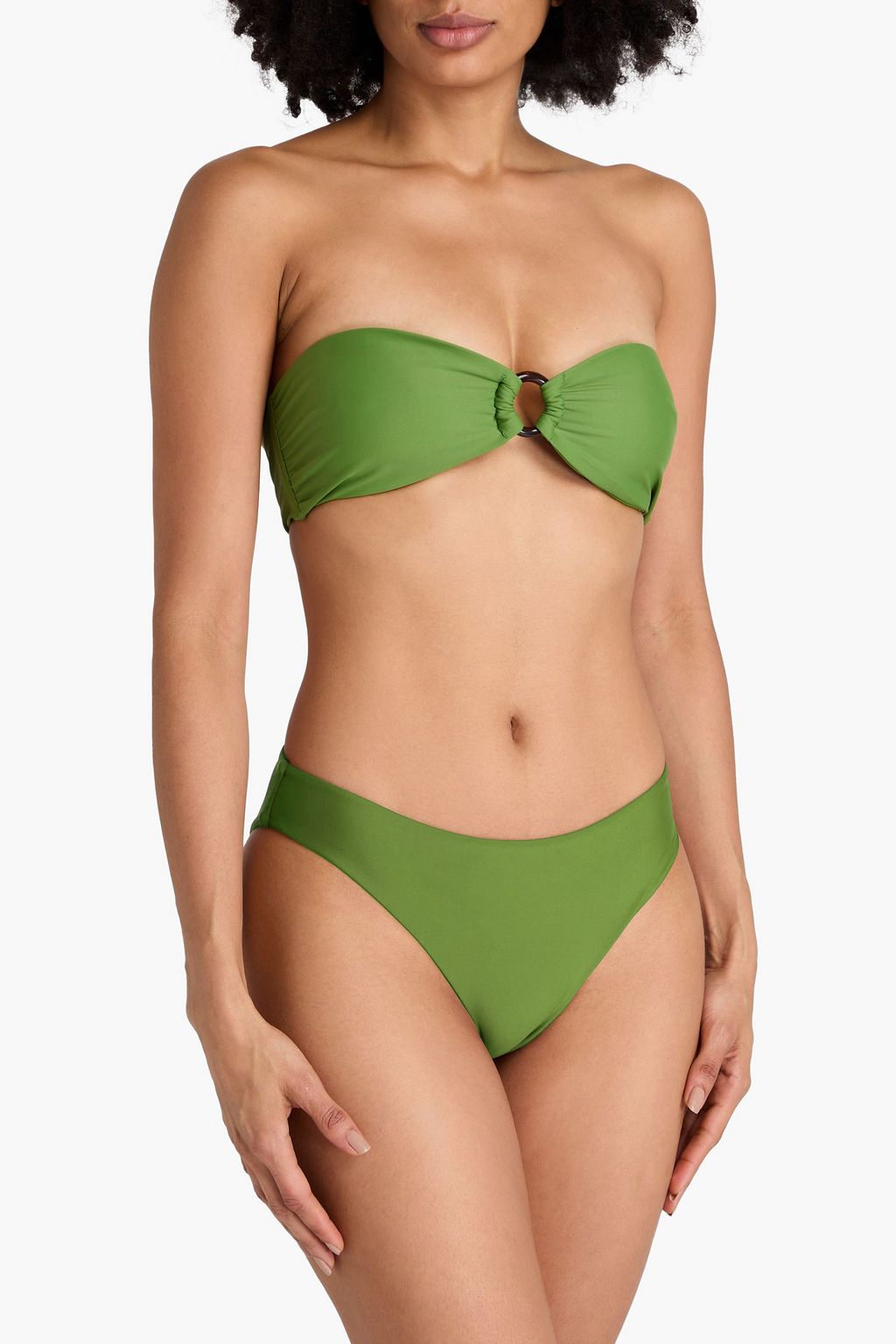 VERONICA BEARD Carper ring-embellished bandeau bikini top