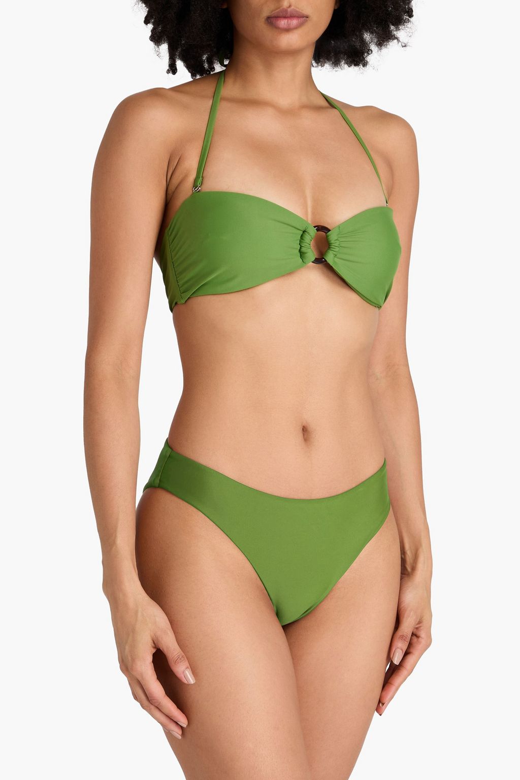 VERONICA BEARD Carper ring-embellished bandeau bikini top