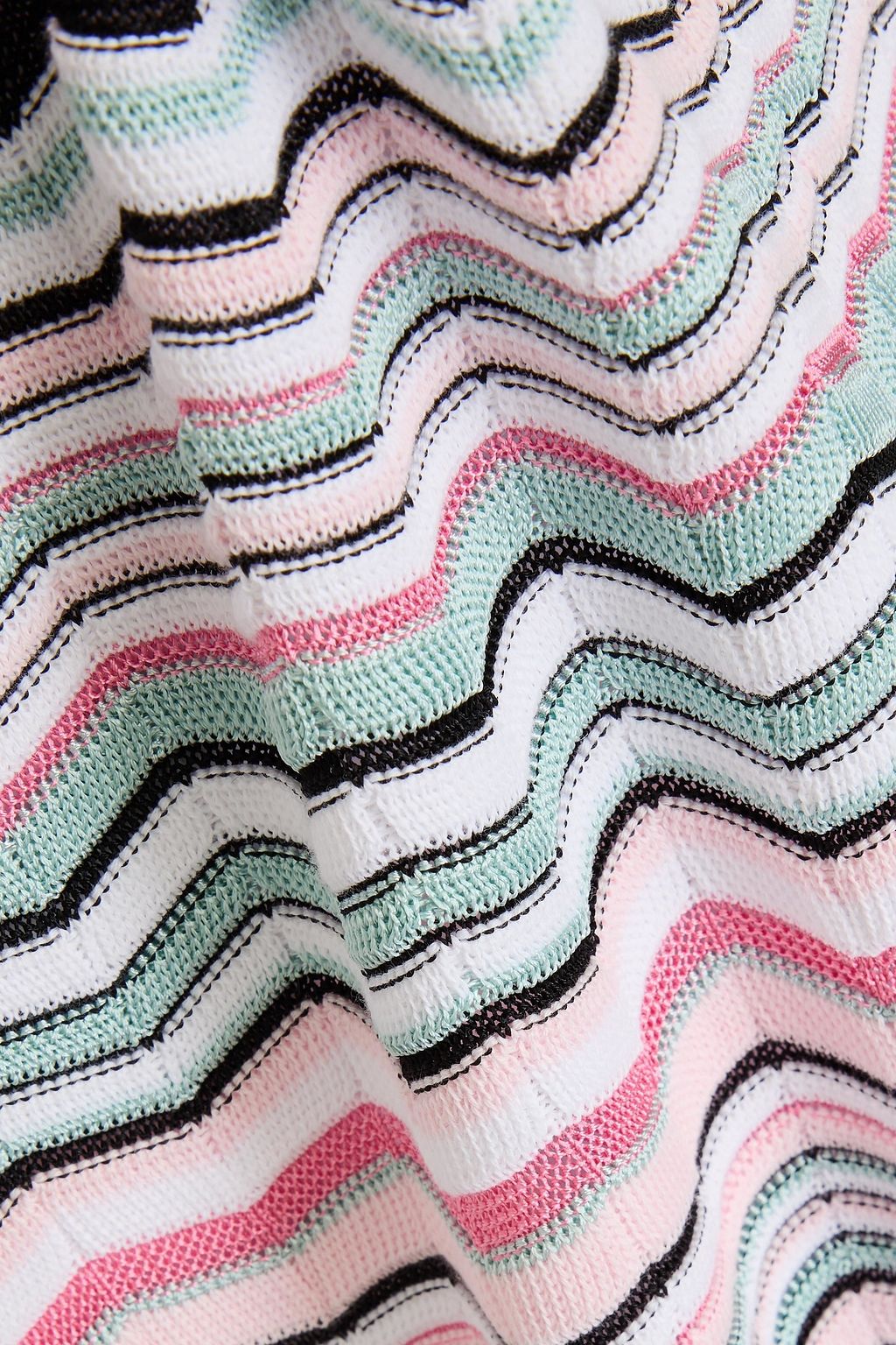 MISSONI فستان متوسط الطول من مزيج من القطن بحبكة كروشيه