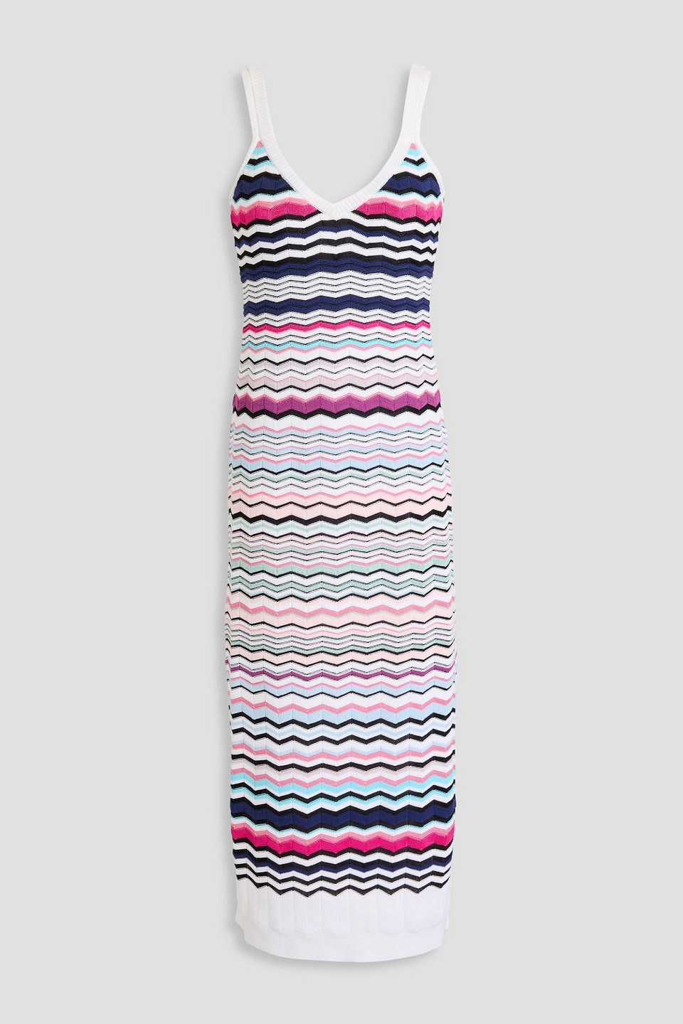 Missoni Crochet-knit Cotton-blend Midi Dress In Bunt