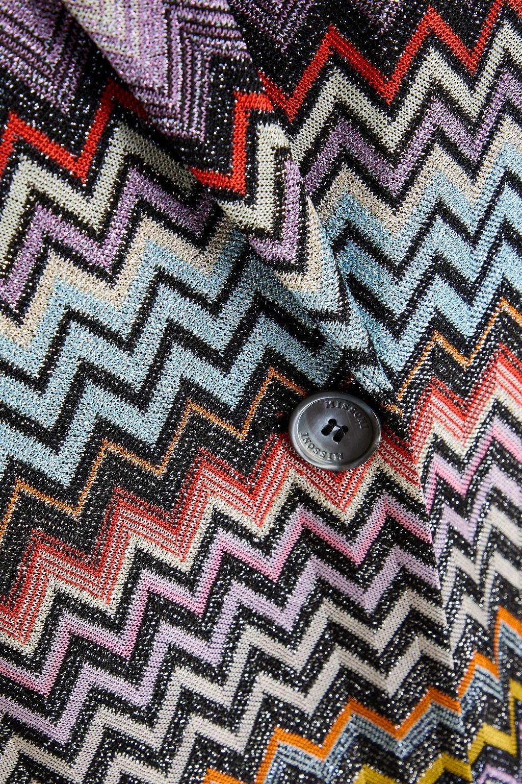 MISSONI بليزر من نسيج بحبكة كروشيه بلون معدني