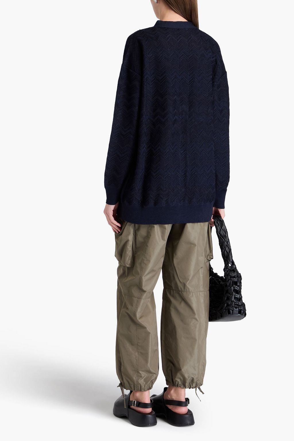 MISSONI كارديغان من مزيج الصوف بحبكة كروشيه