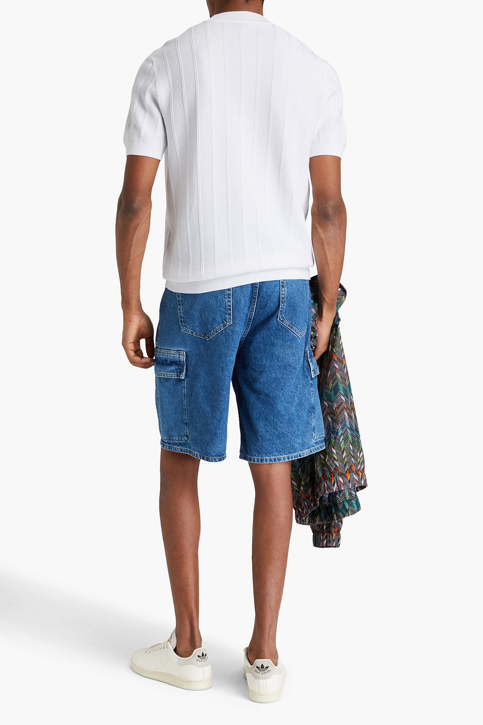 MISSONI JACQUARD-KNIT COTTON T-SHIRT