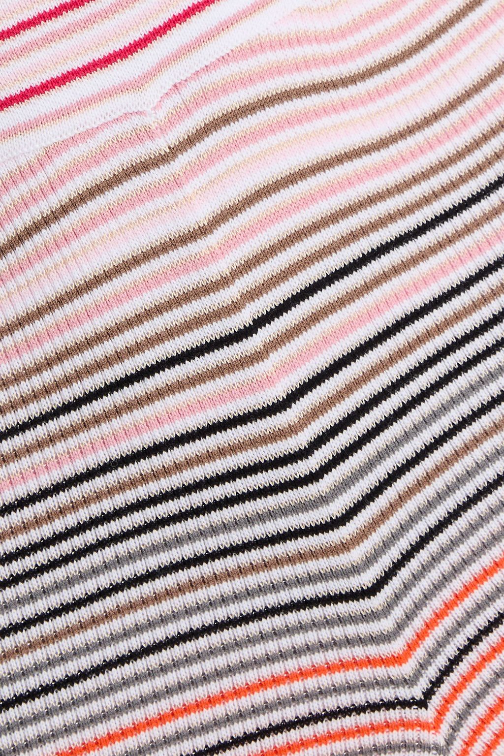 MISSONI بنطلون مخطط بقصة واسعة من الأسفل من مزيج من القطن