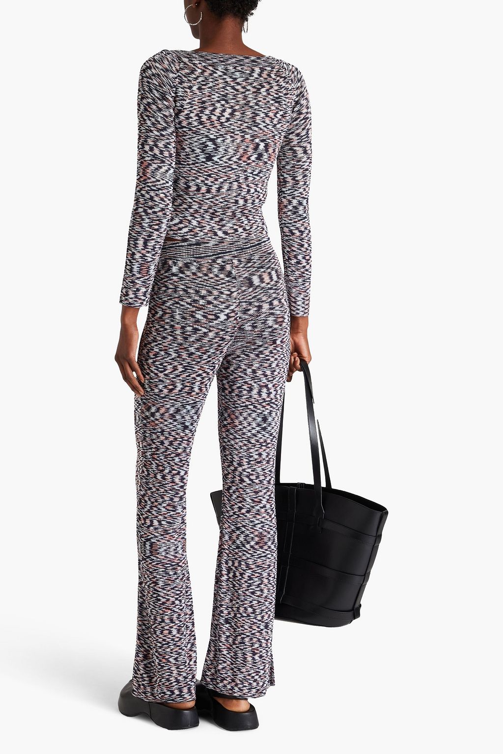 MISSONI بنطلون بقصة واسعة من الأسفل بألوان متداخلة