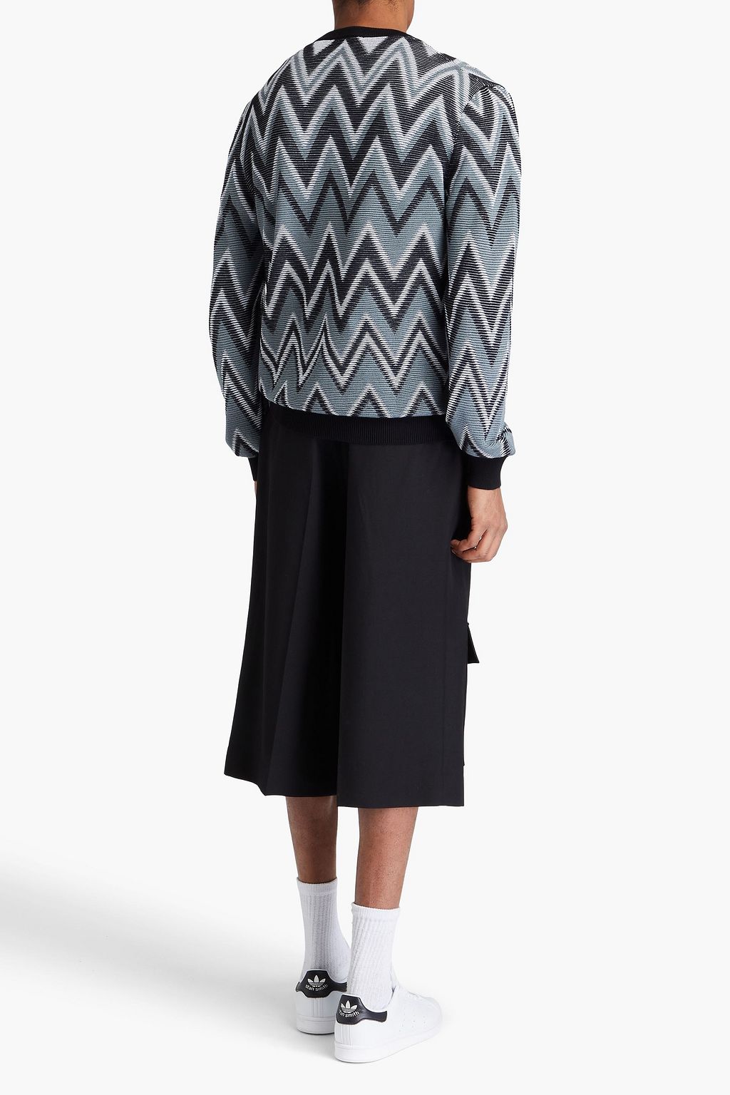 MISSONI 투톤 가죽 하이탑 스니커즈