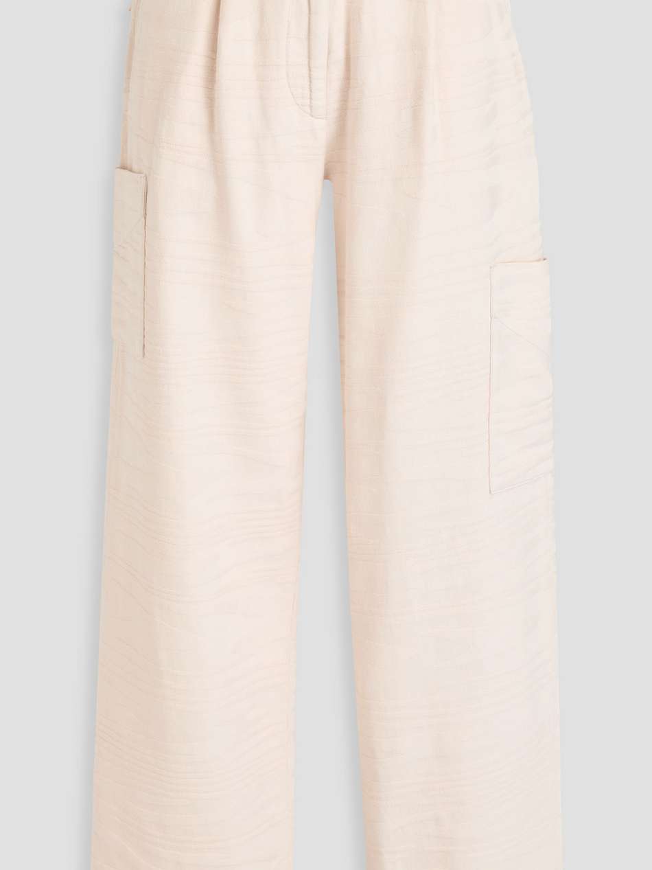 cotton-jacquard cargo pants