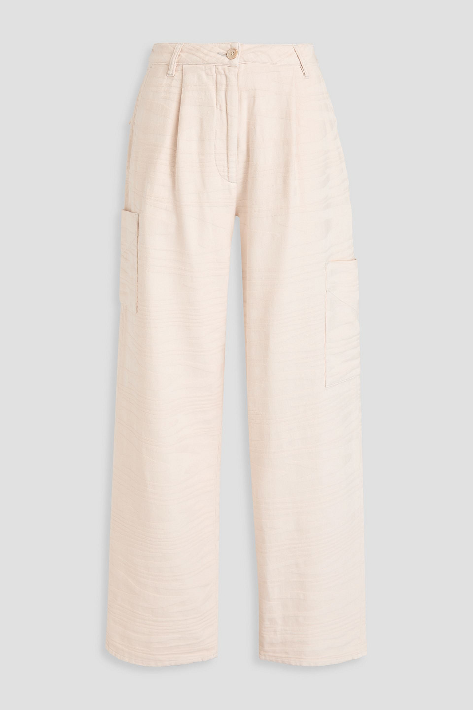 Missoni Cotton-jacquard Cargo Pants In Cream