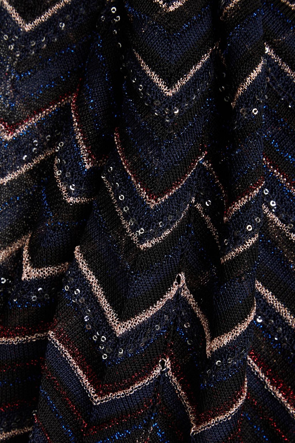 MISSONI بنطال بأرجل واسعة بحبكة كروشيه مزين بأقراص برّاقة