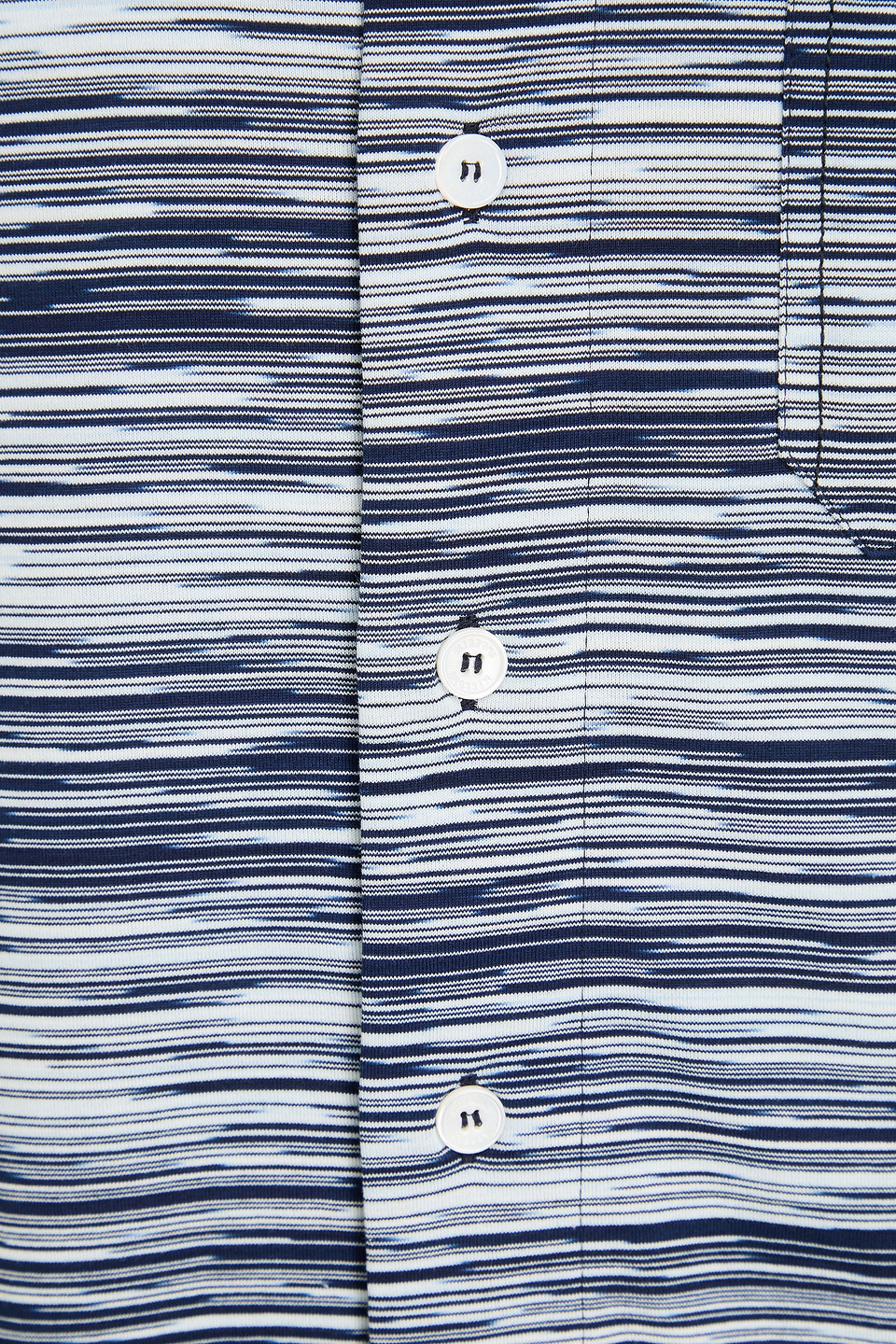 Missoni Space-dyed Cotton-jersey Shirt In Navy