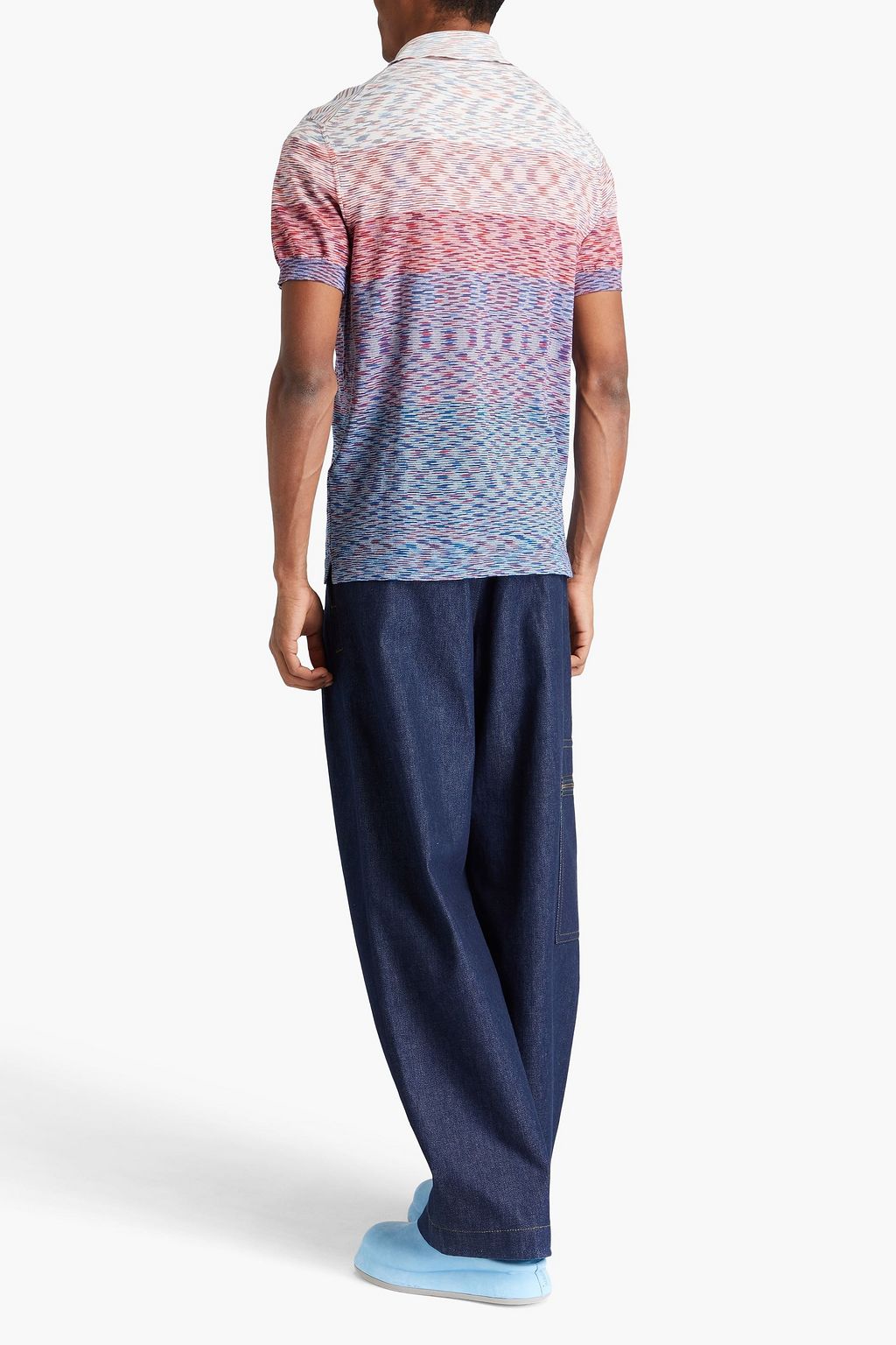 MISSONI 스페이스 다이 코튼 폴로 셔츠