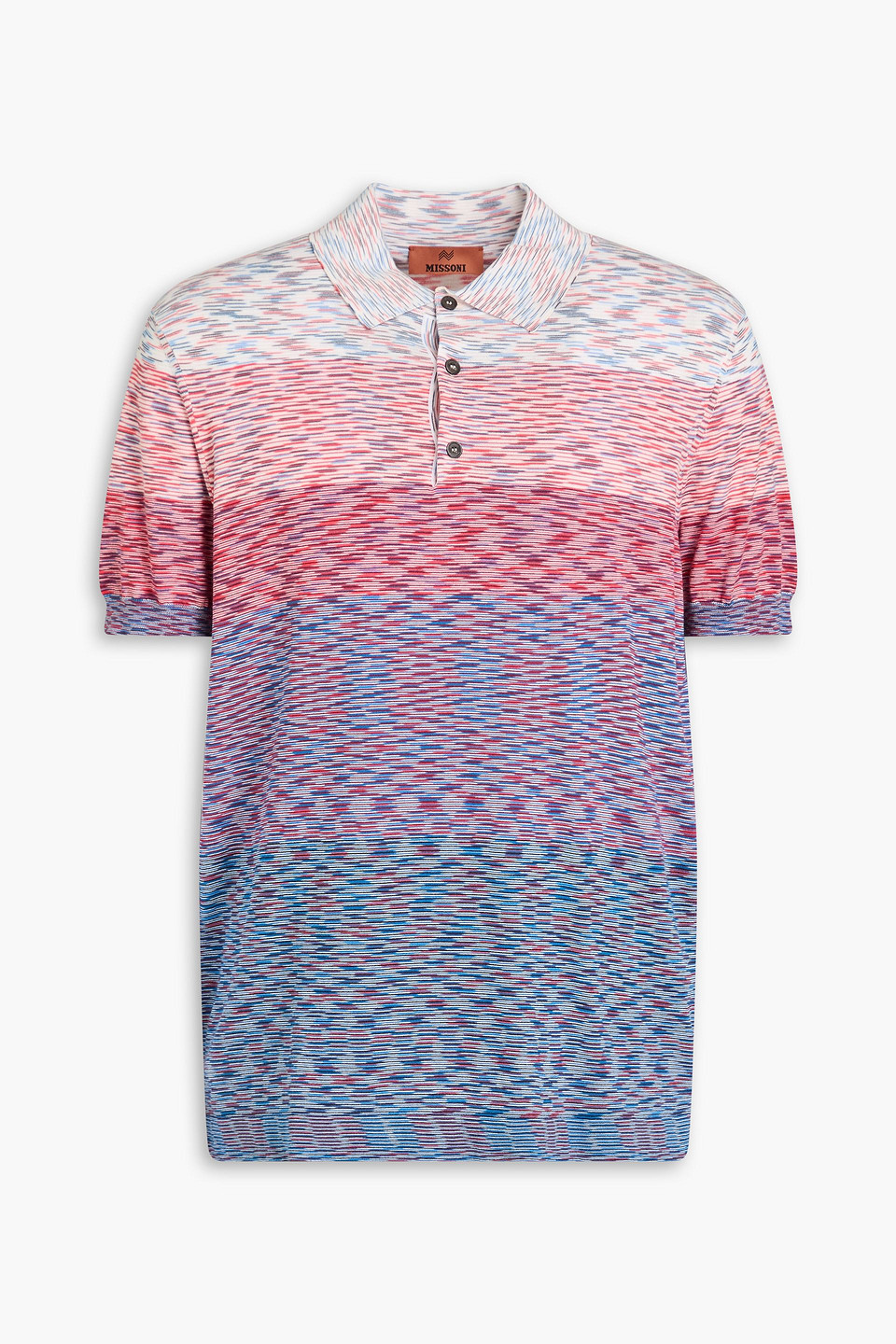 Missoni Space-dyed Cotton Polo Shirt In Red