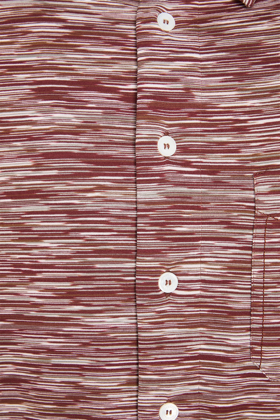 Missoni Space-dyed Cotton-jersey Shirt In Merlot