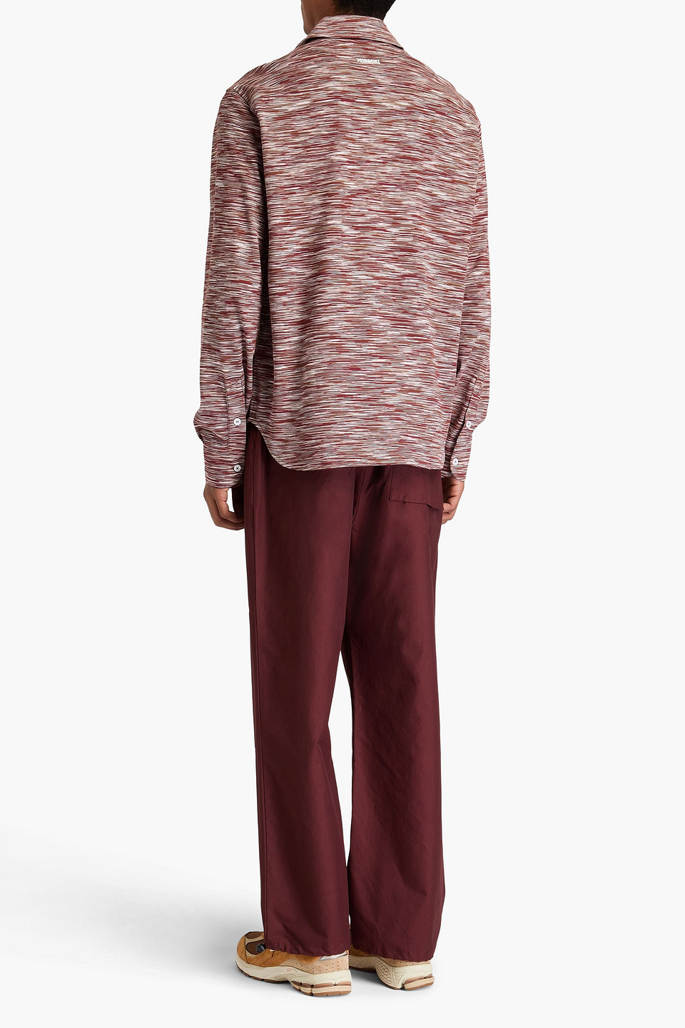 Missoni Space-dyed Cotton-jersey Shirt In Merlot