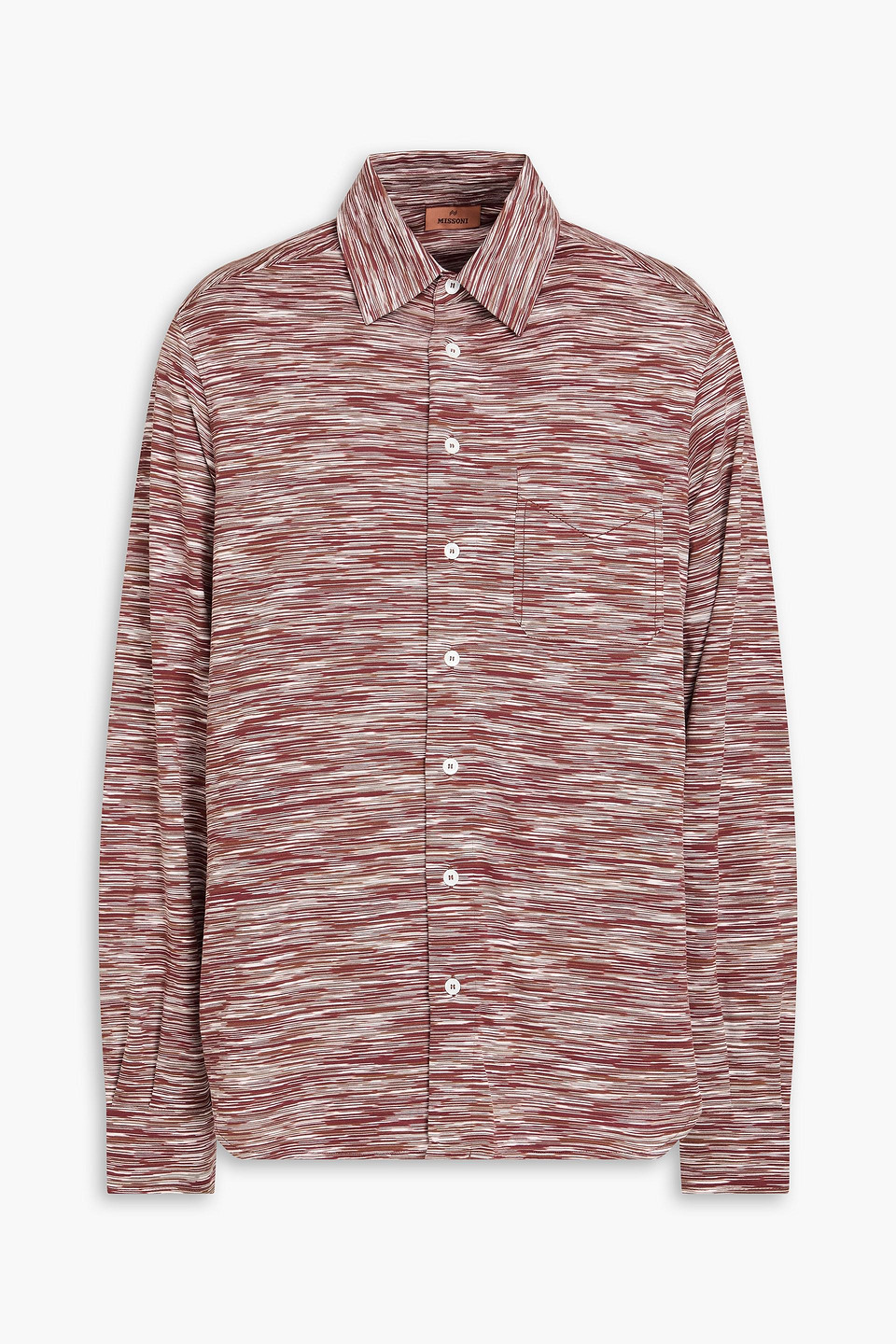 Missoni Space-dyed Cotton-jersey Shirt In Merlot