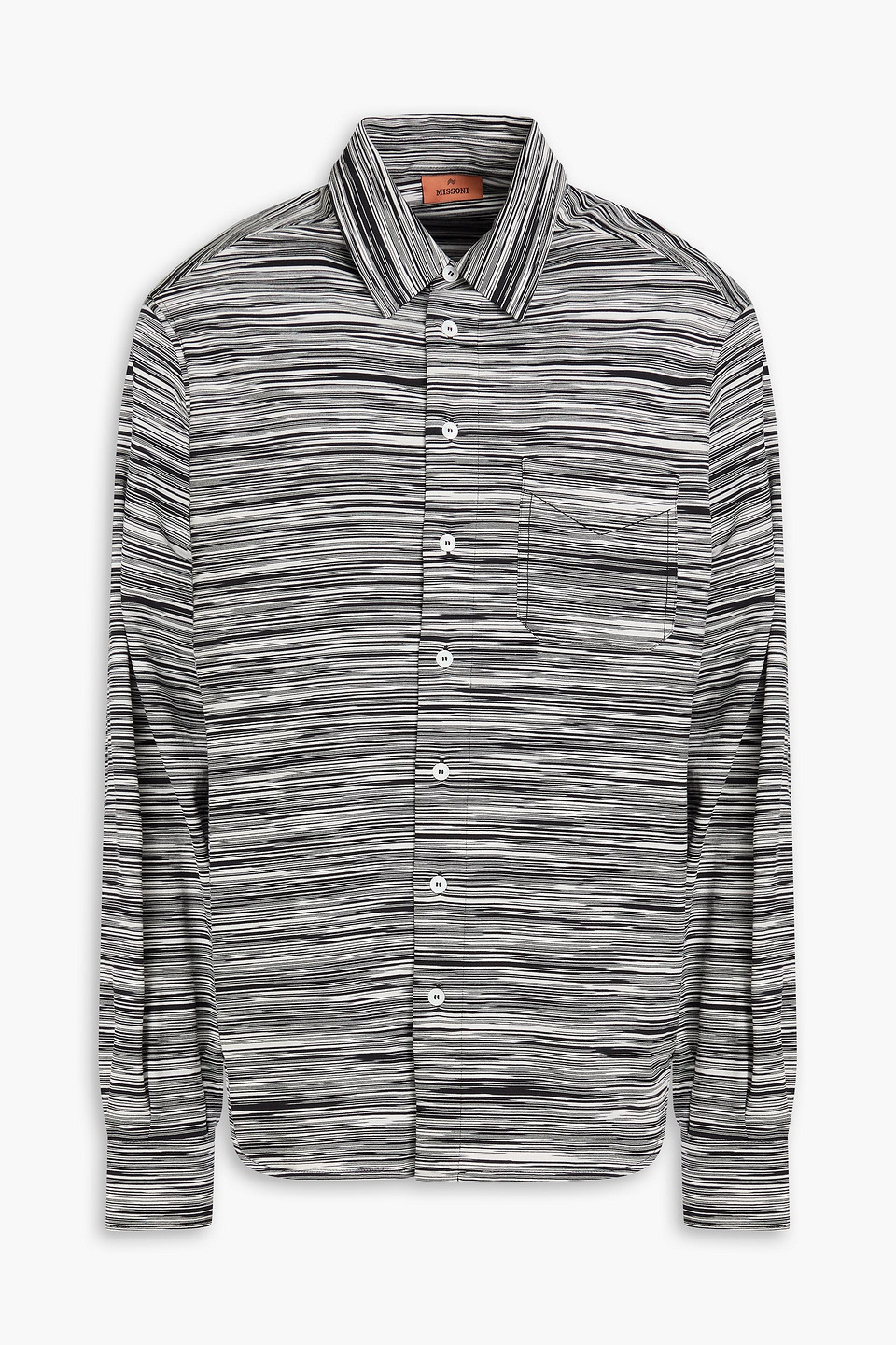 Missoni Space-dyed Cotton-jersey Shirt In Black