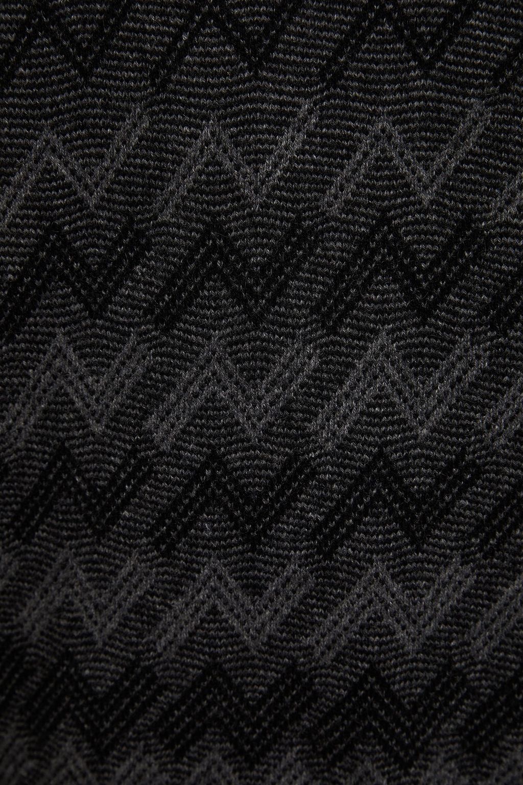 MISSONI 그릴드 가죽 & 스웨이드 플랫폼 오버 더 니 부츠