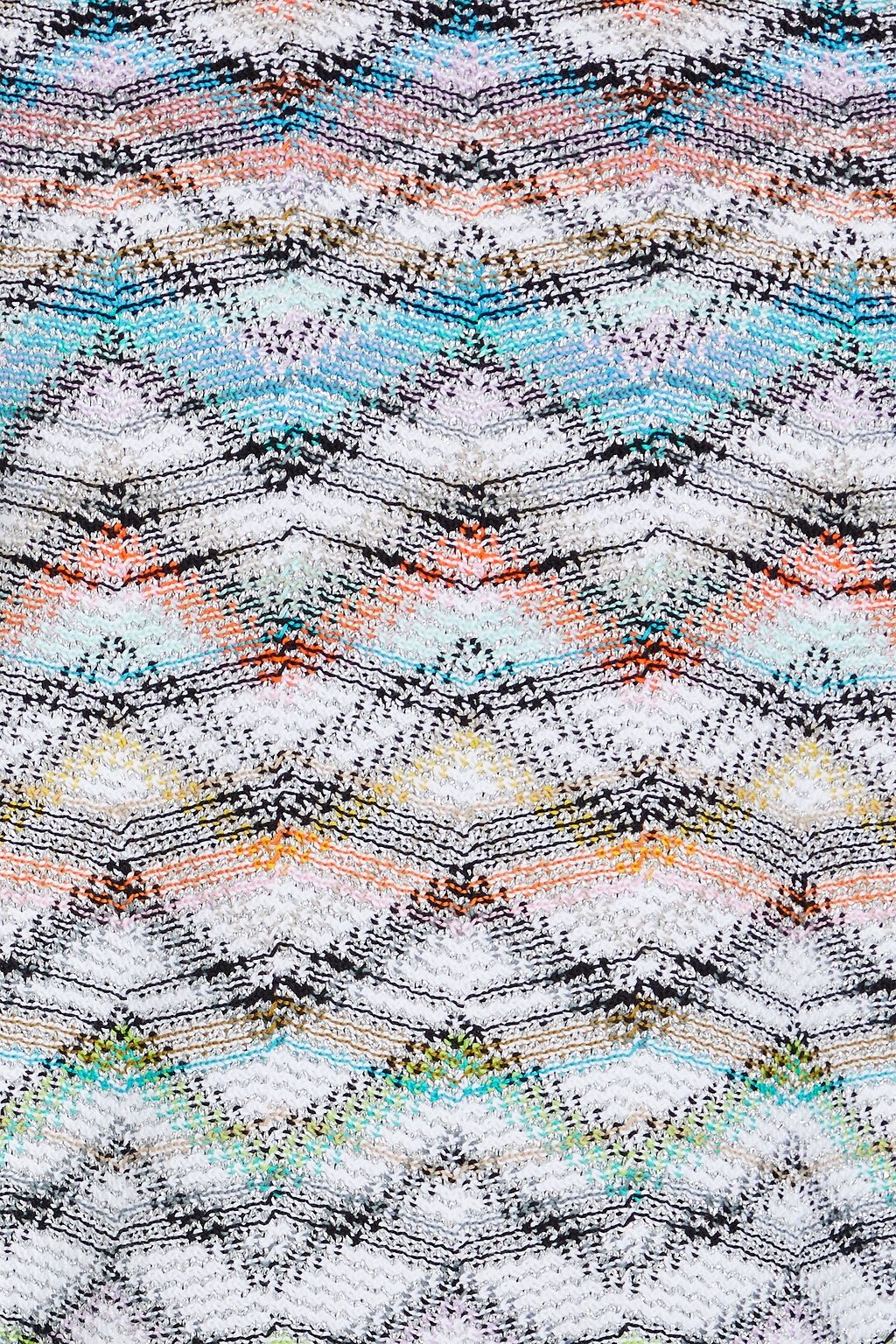MISSONI كنزة رياضية من مزيج من القطن المحبوك بحبكة كروشيه بلون معدني