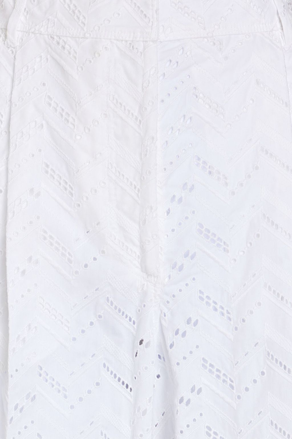 MISSONI بنطلون بأرجل واسعة من القطن بتطريز إنجليزي مزين بكسرات