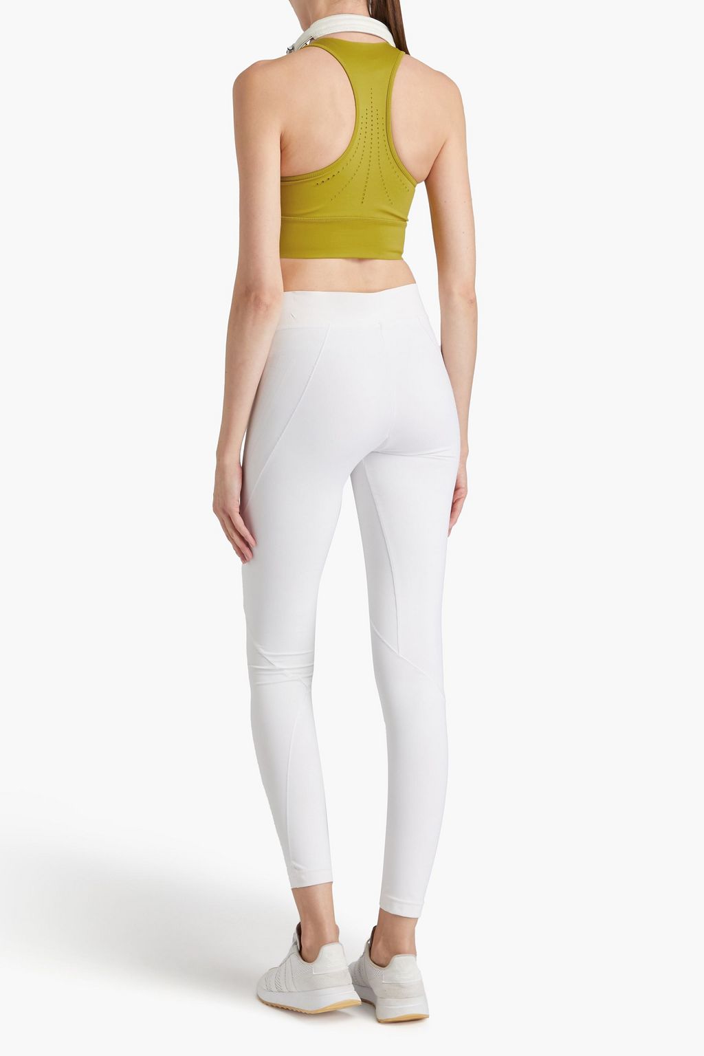 ADIDAS BY STELLA MCCARTNEY حمالة صدر رياضية مصنوعة من نسيج مطاط ومزينة بطبعة شعار العلامة