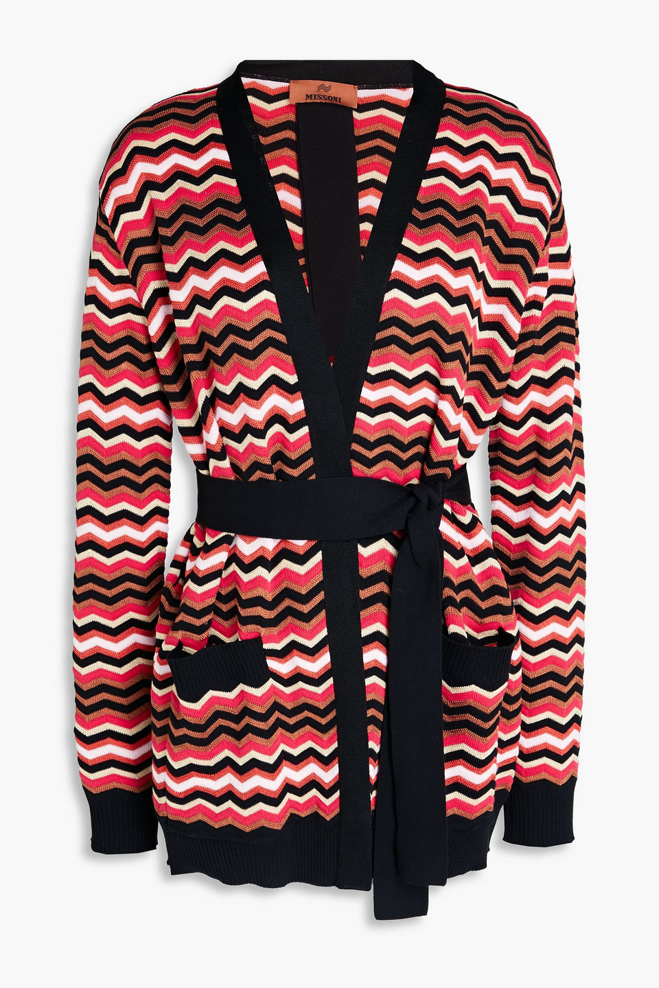Missoni Zigzag-intarsia Knitted Cardigan In Multicolour