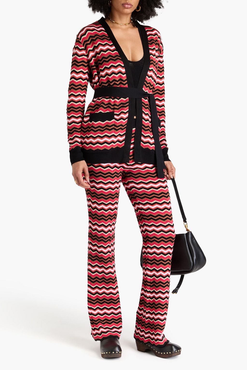 MISSONI كارديغان مصنوع من مزيج من القطن بحبكة كروشيه