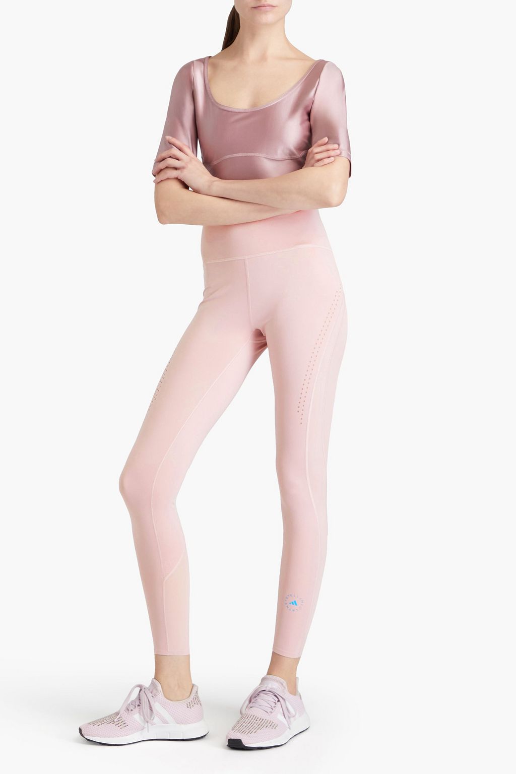 ADIDAS BY STELLA MCCARTNEY 로고 프린트 스트레치 레깅스