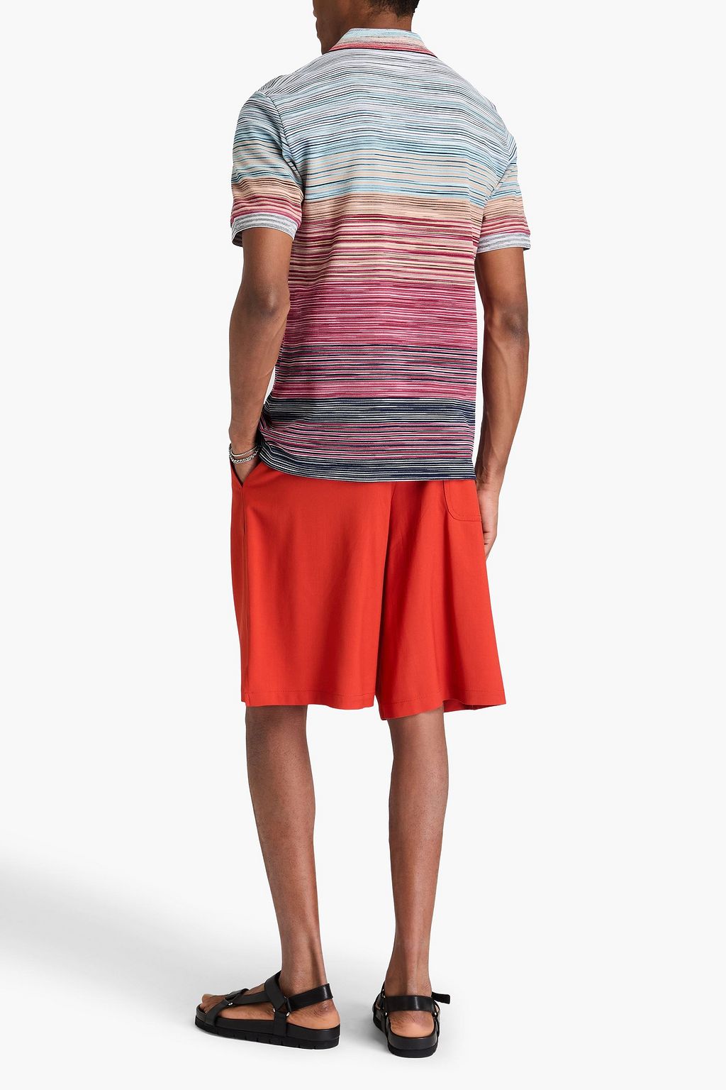 MISSONI قميص بولو من القطن بألوان متداخلة