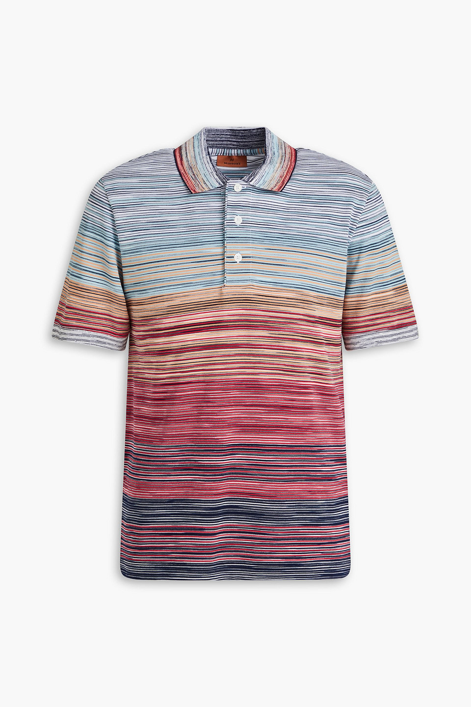 Space-dyed cotton polo shirt