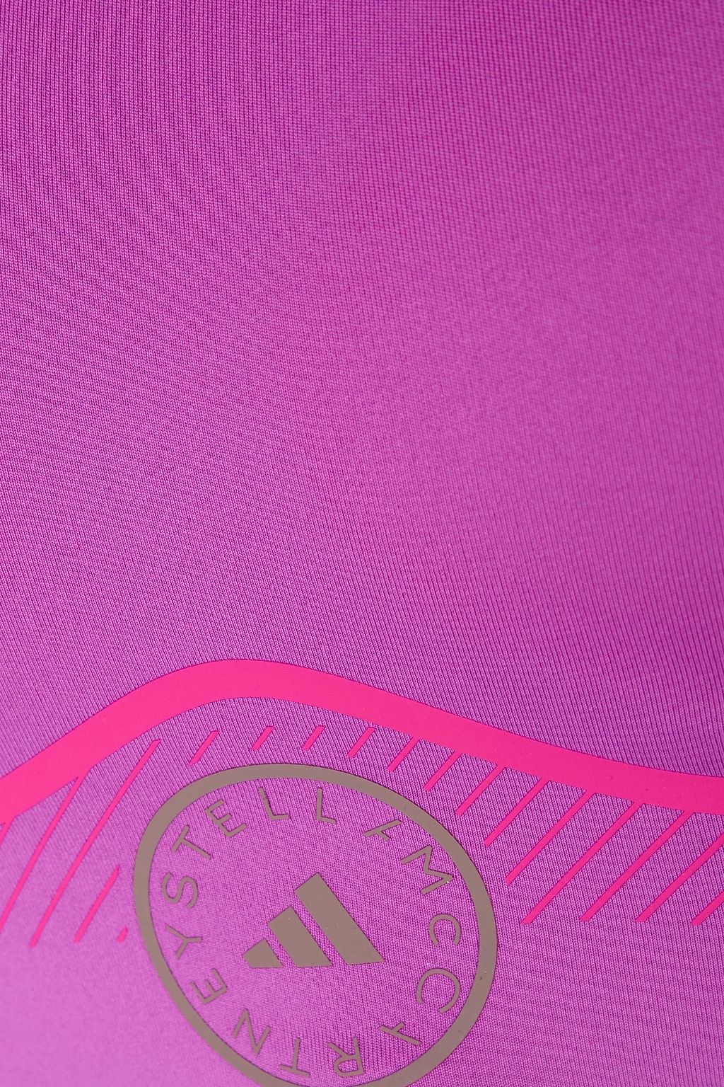 ADIDAS BY STELLA MCCARTNEY حمالة صدر رياضية مصنوعة من نسيج مطاط ومزينة بطبعة شعار العلامة