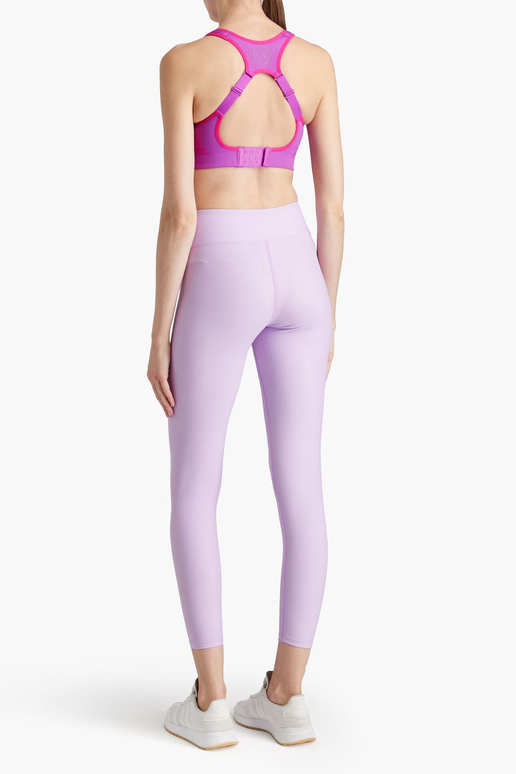 ADIDAS BY STELLA MCCARTNEY حمالة صدر رياضية مصنوعة من نسيج مطاط ومزينة بطبعة شعار العلامة