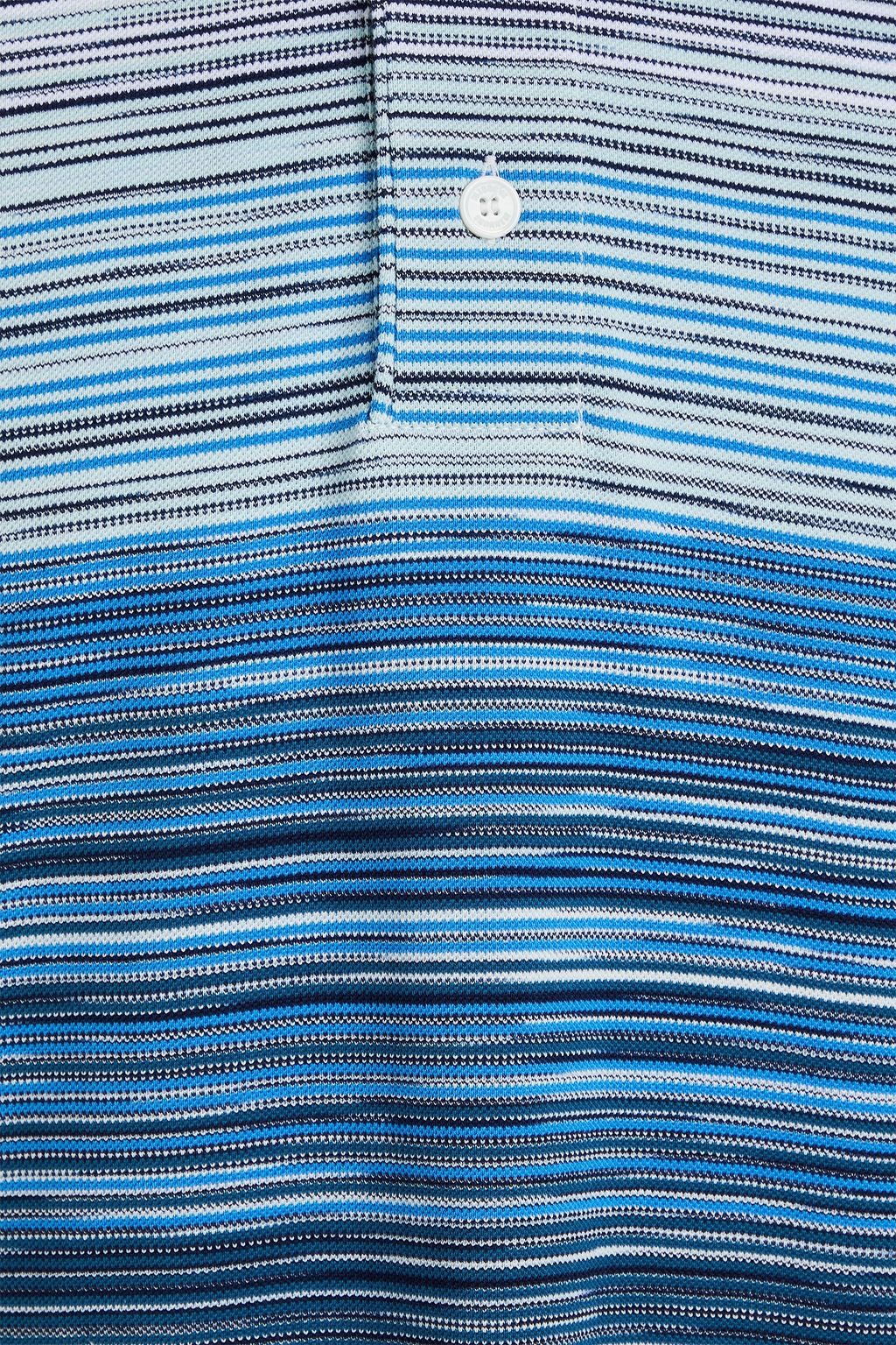 MISSONI قميص بولو من القطن بألوان متداخلة