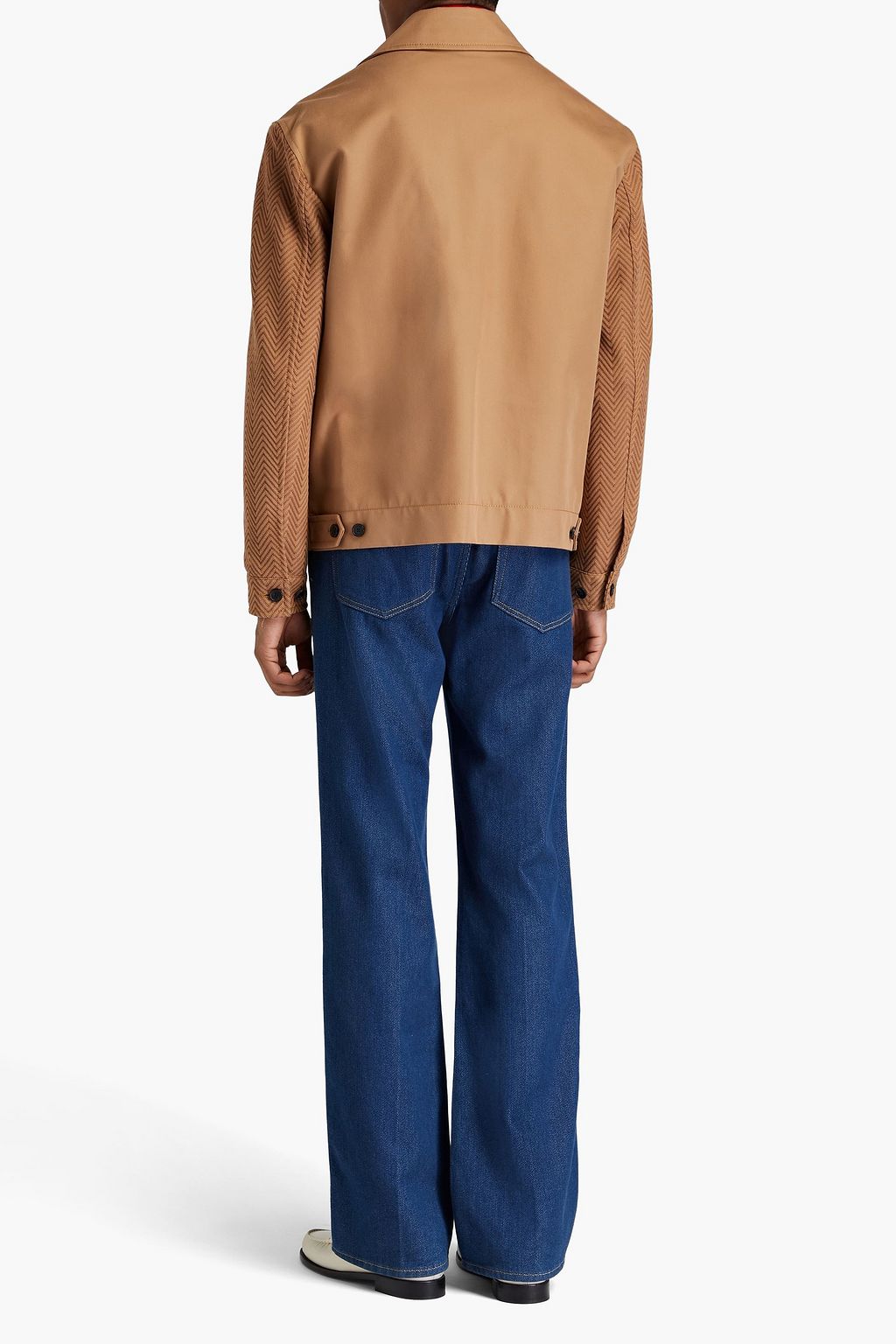 MISSONI Crochet knit-paneled cotton-blend twill jacket