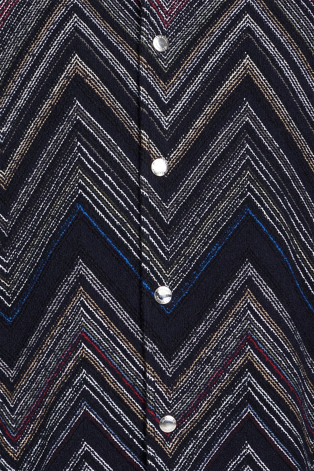 MISSONI جاكيت بومر من مزيج من القطن والتويل بحبكة كروشيه