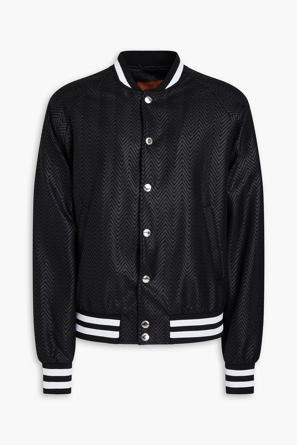Missoni Zigzag-woven Bomber Jacket In Black