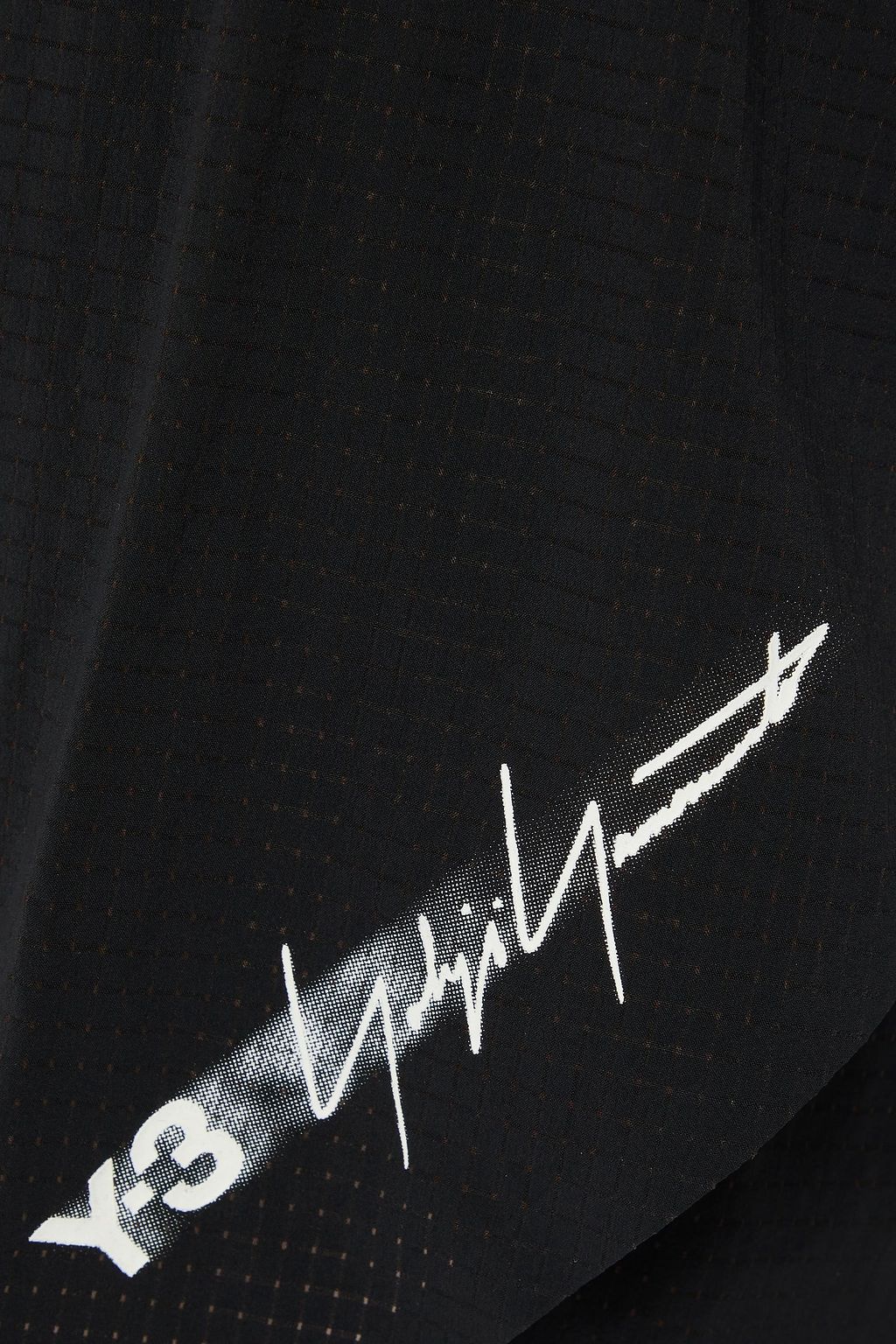 Y-3 شورت من نسيج مطاط مزين بطبعات