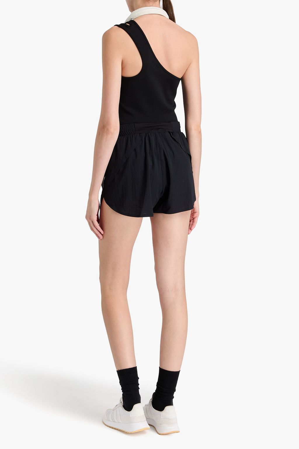 Y-3 شورت من نسيج مطاط مزين بطبعات