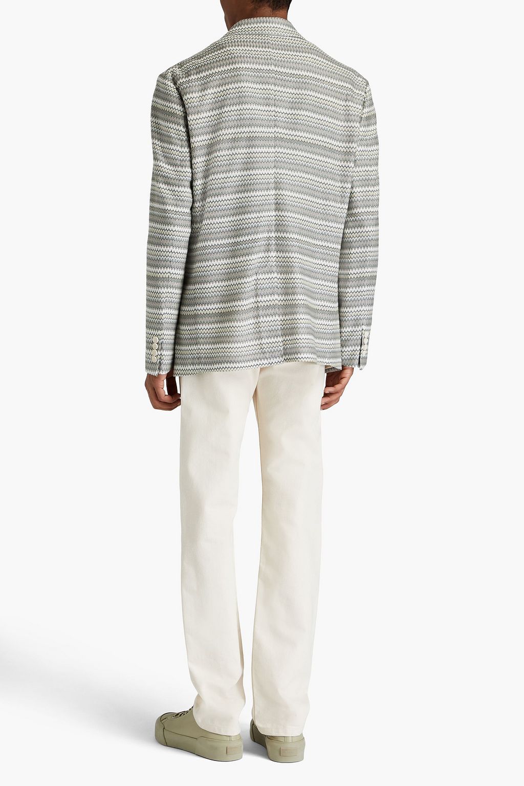 MISSONI بليزر من نسيج محبوك بنمط كروشيه