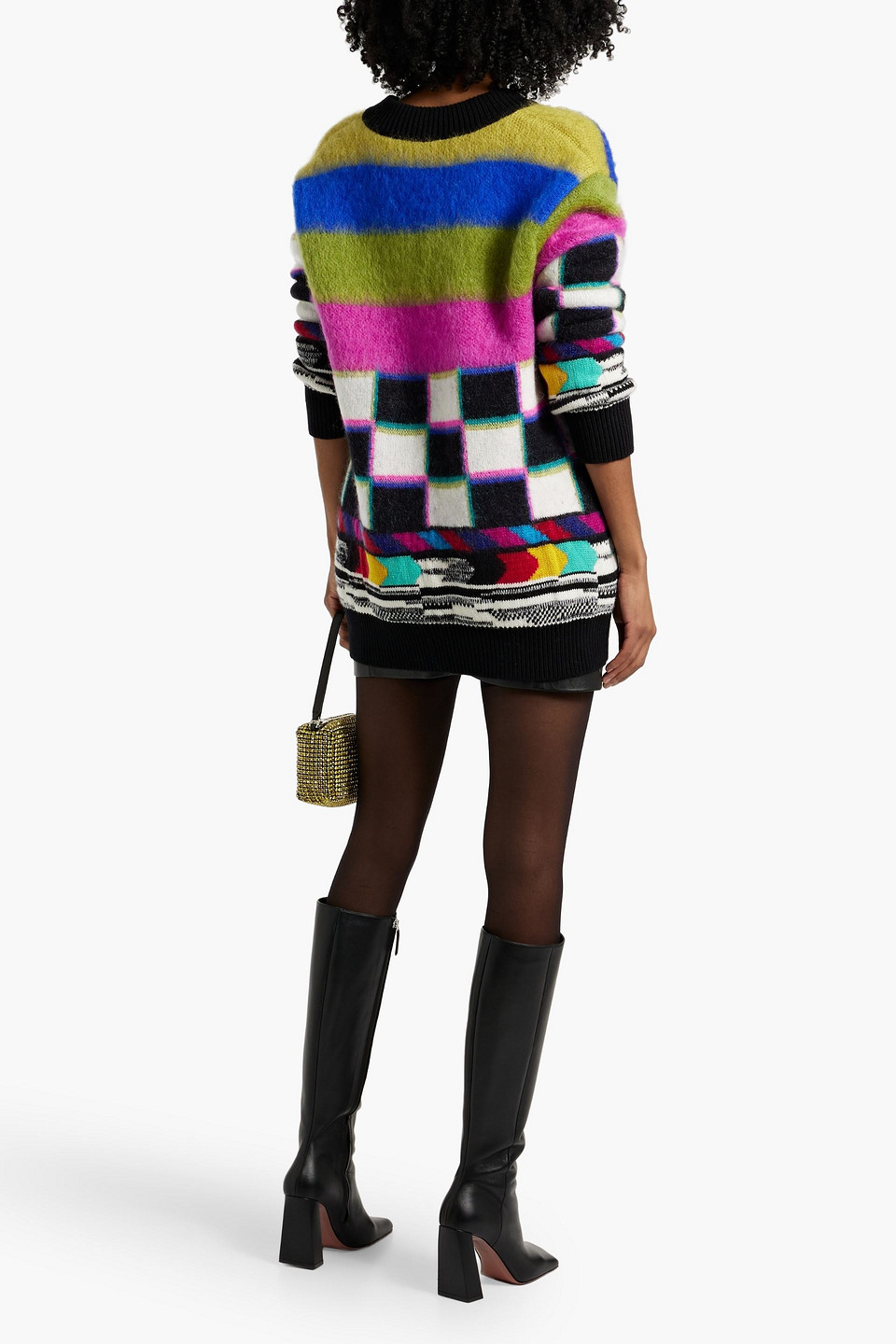 Dolce & Gabbana Graphic Pattern Wool Sweater In Multicolor