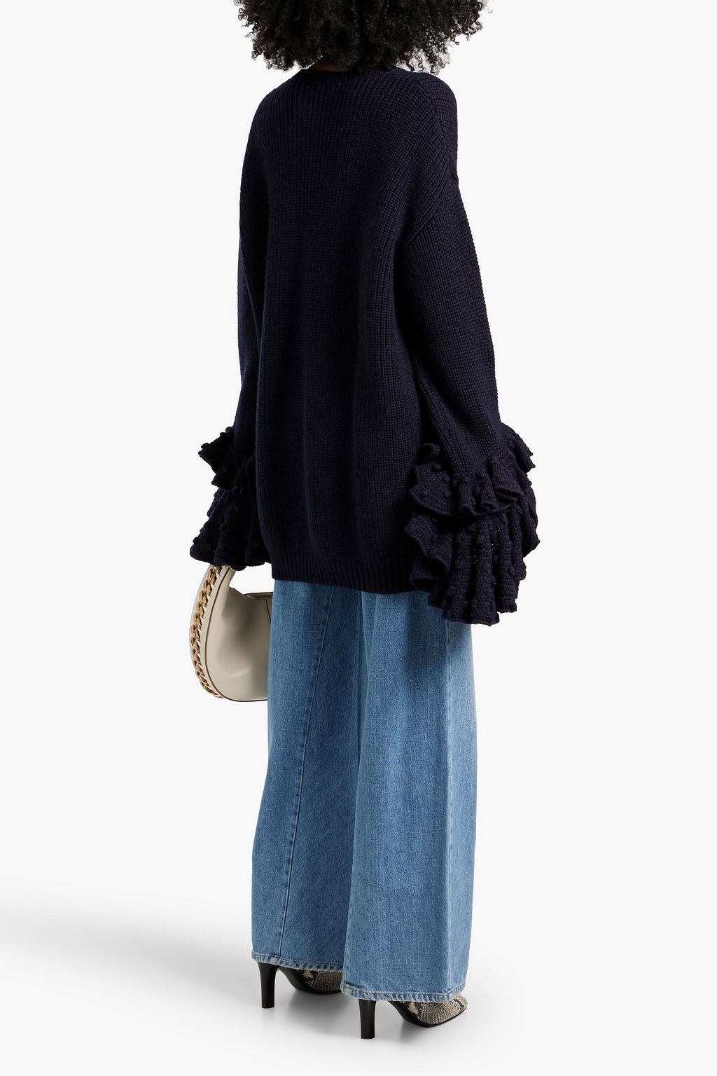VALENTINO GARAVANI Ruffled wool mini dress