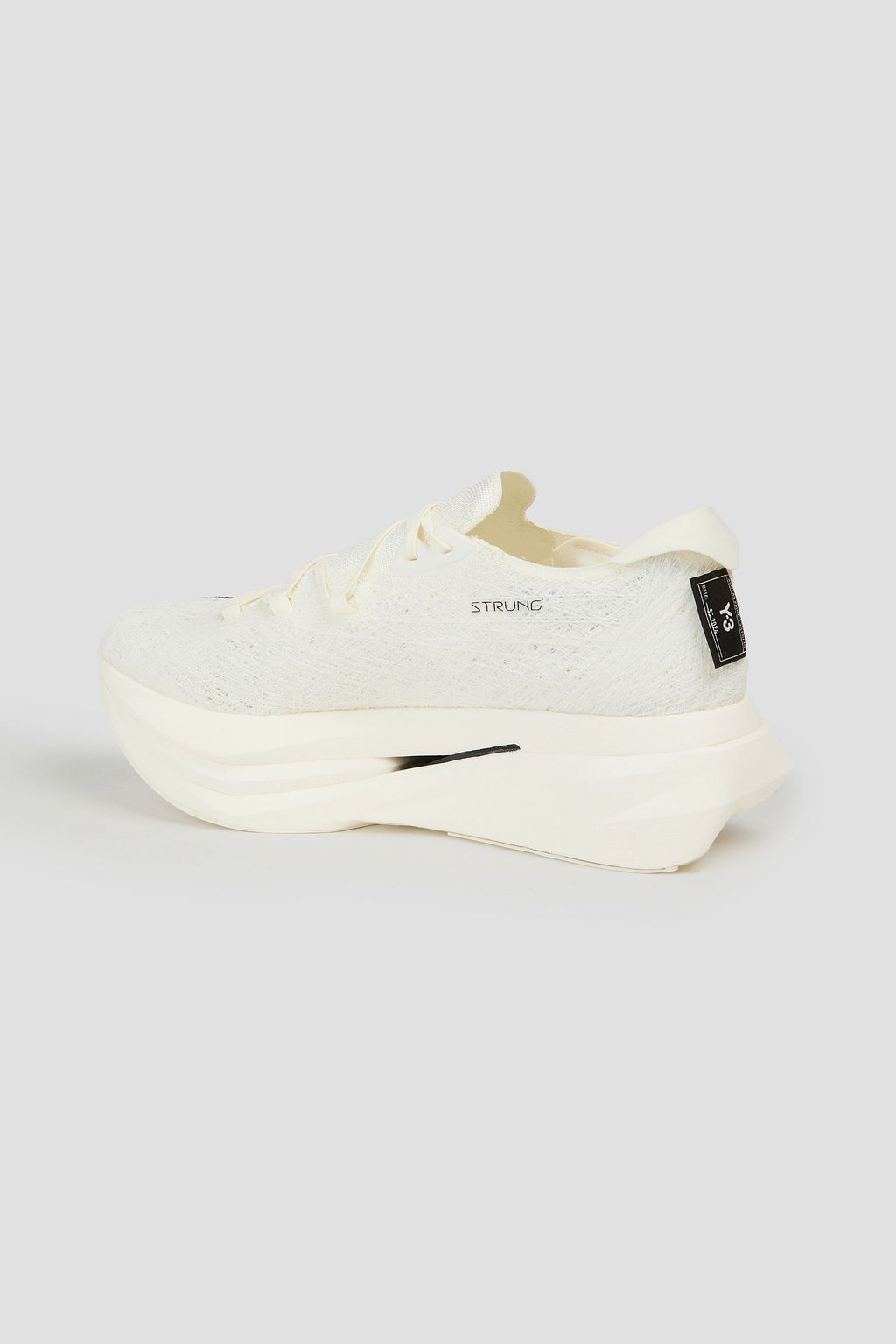 Y-3 Prime X faux leather and stretch-knit sneakers