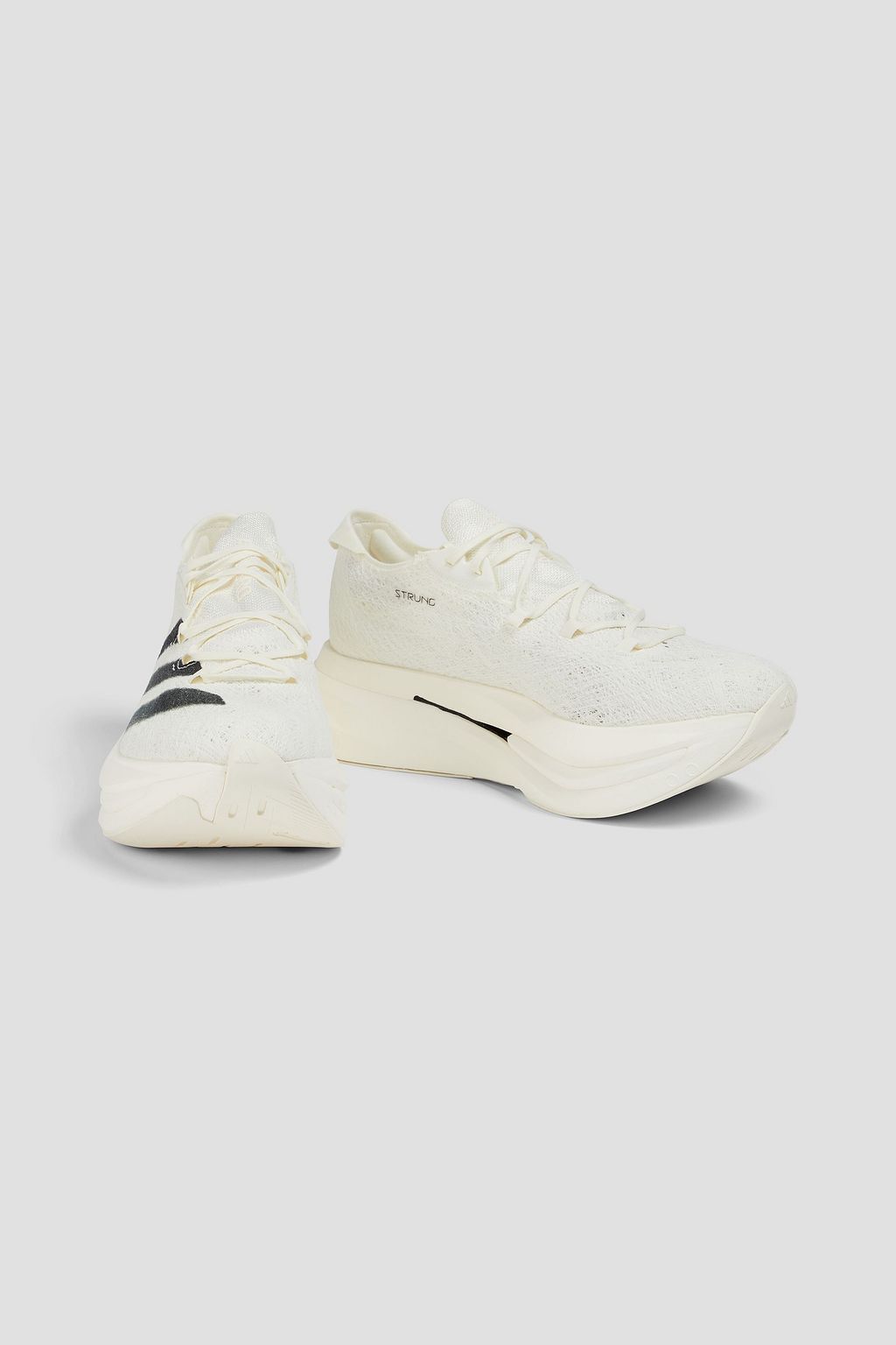 Y-3 Prime X faux leather and stretch-knit sneakers