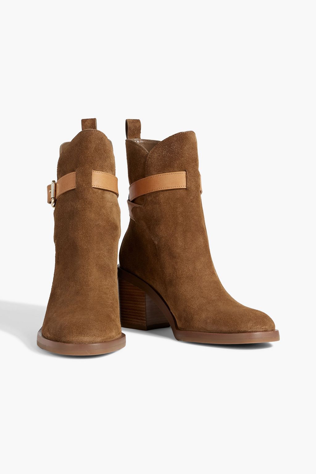 3.1 PHILLIP LIM Alexa leather-trimmed suede ankle boots