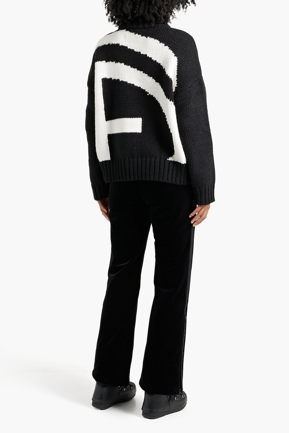 Goldbergh Jacquard-knit Turtleneck Sweater In Black