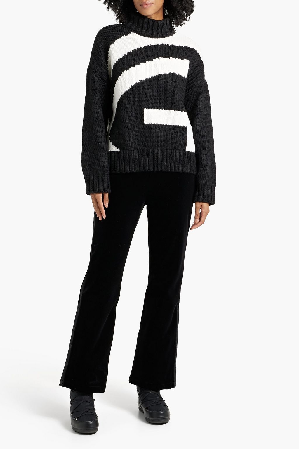 GOLDBERGH Jacquard-knit turtleneck sweater