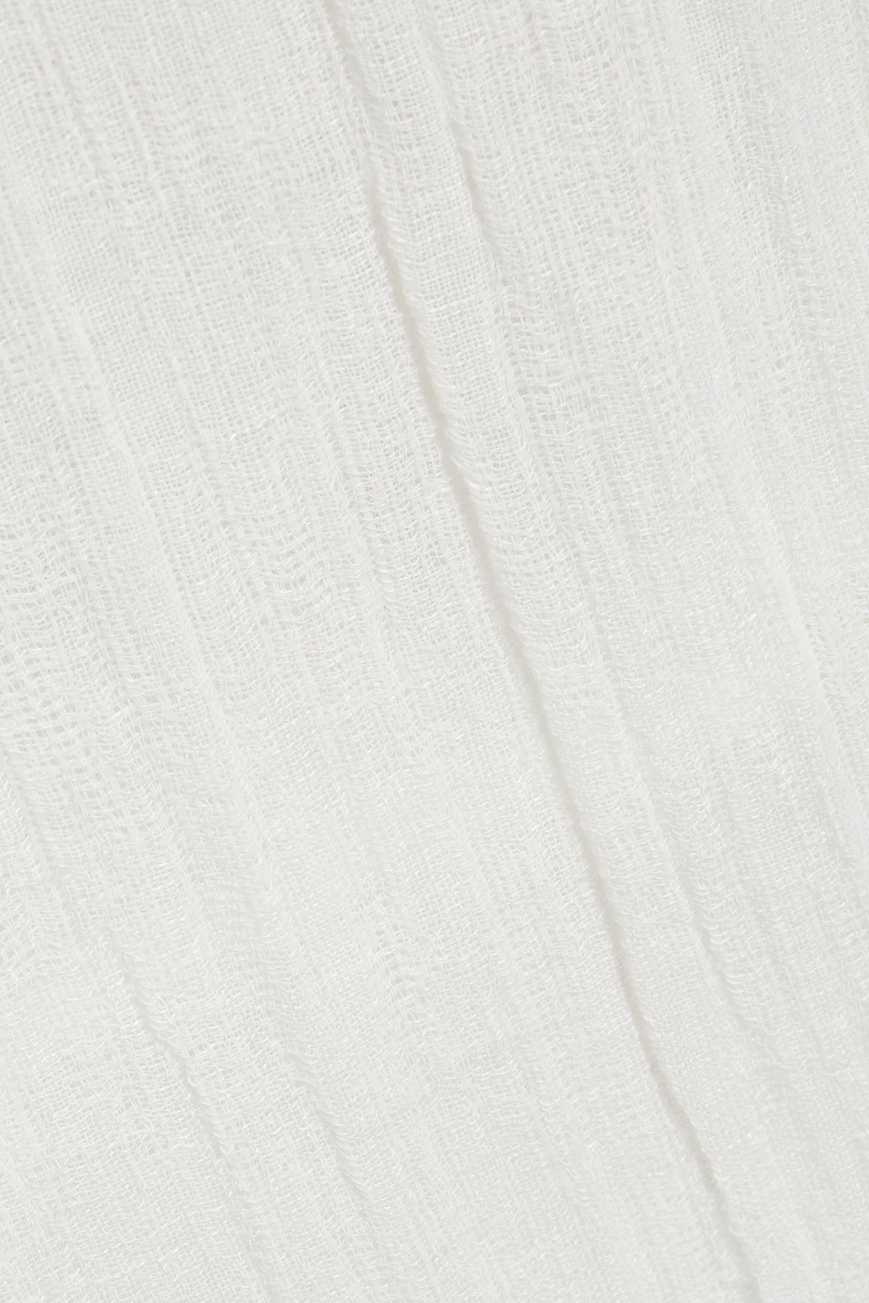 Shop Loulou Studio Savo Cotton And Linen-blend Gauze Midi Skirt In Ivory